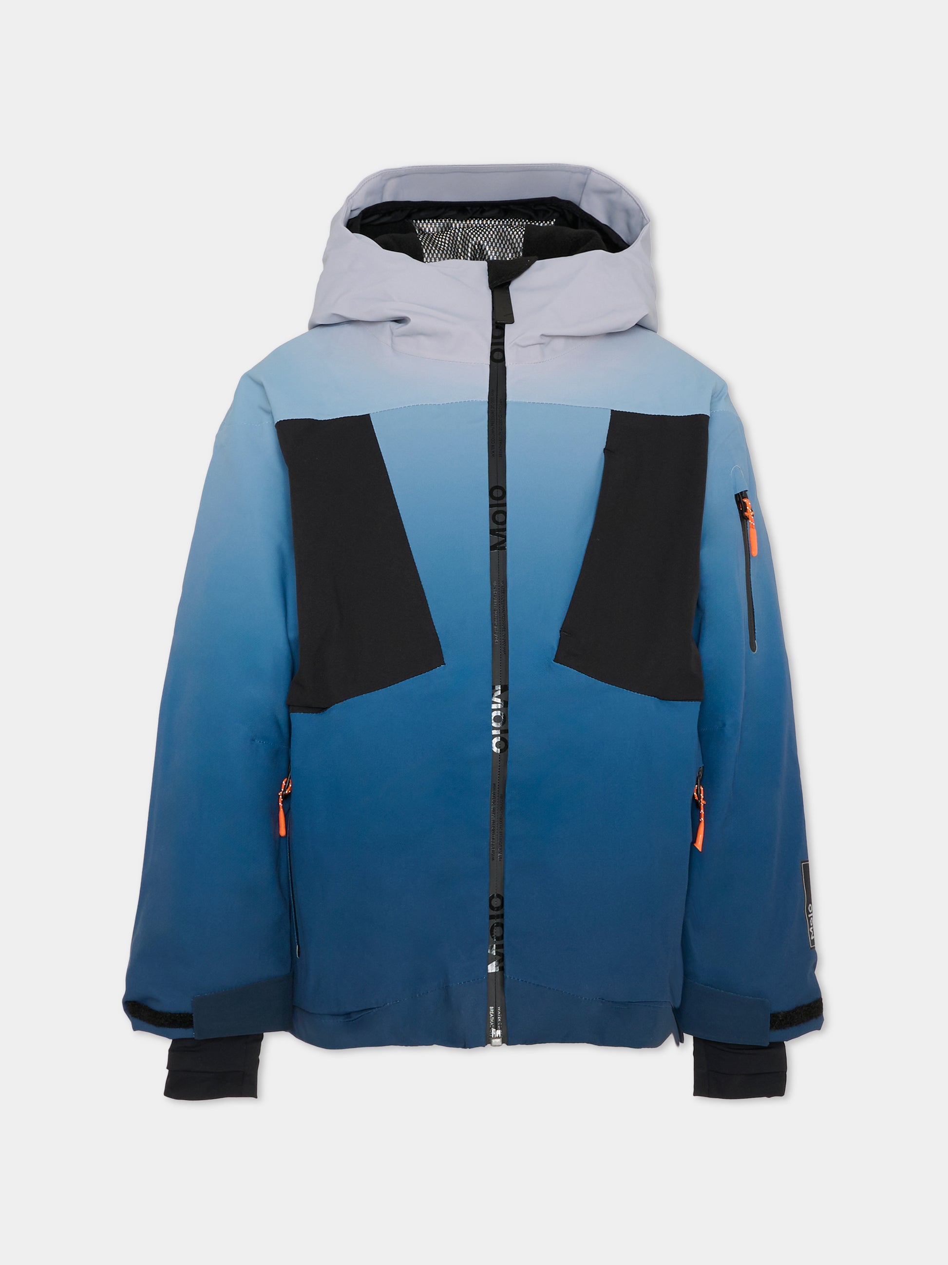 Piumino da neve Alpine blu per bambino con logo,Molo,5W25M313 4946