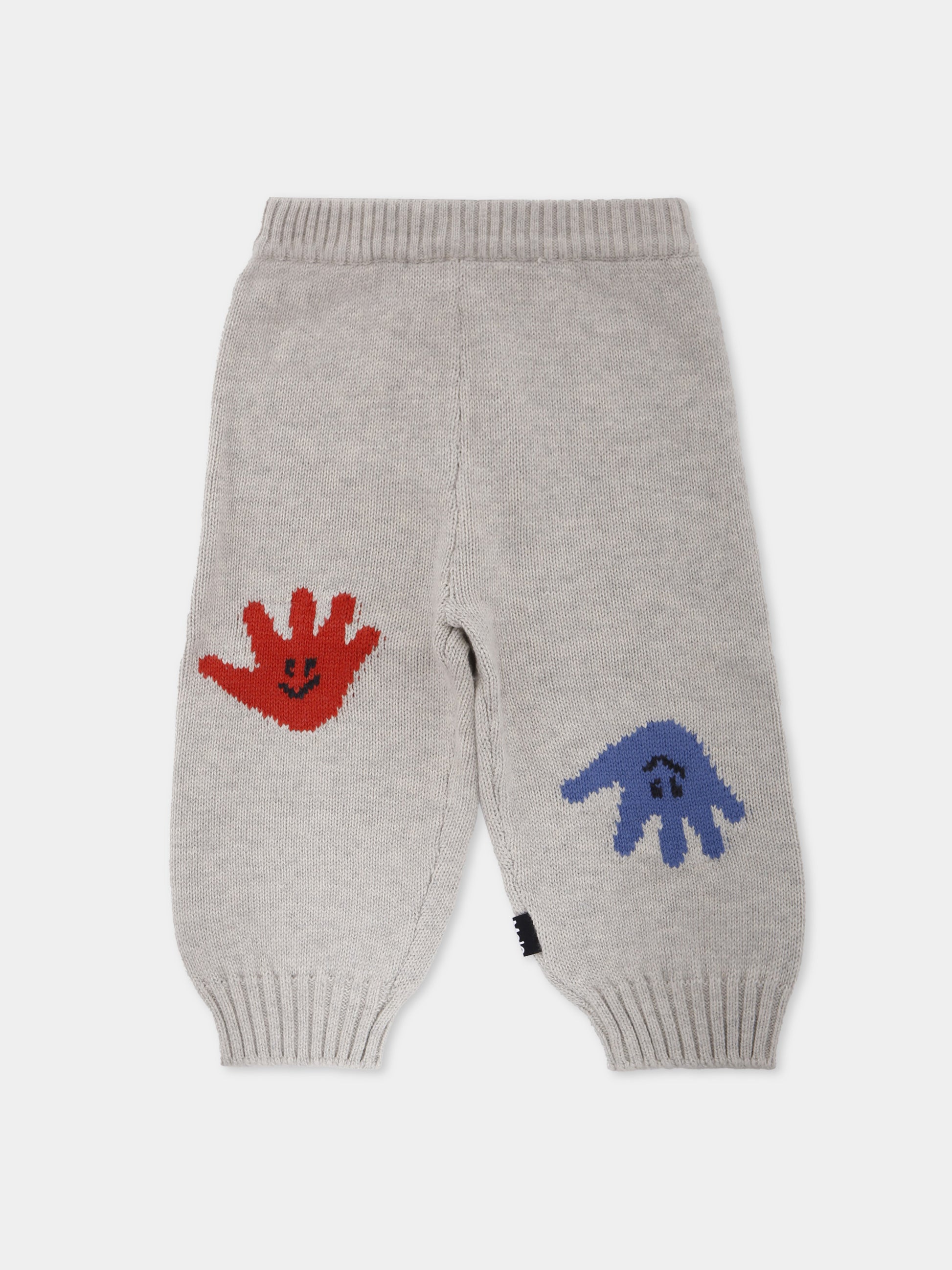 Pantaloni Sol beige per neonati con mani,Molo,6W25I206 9618