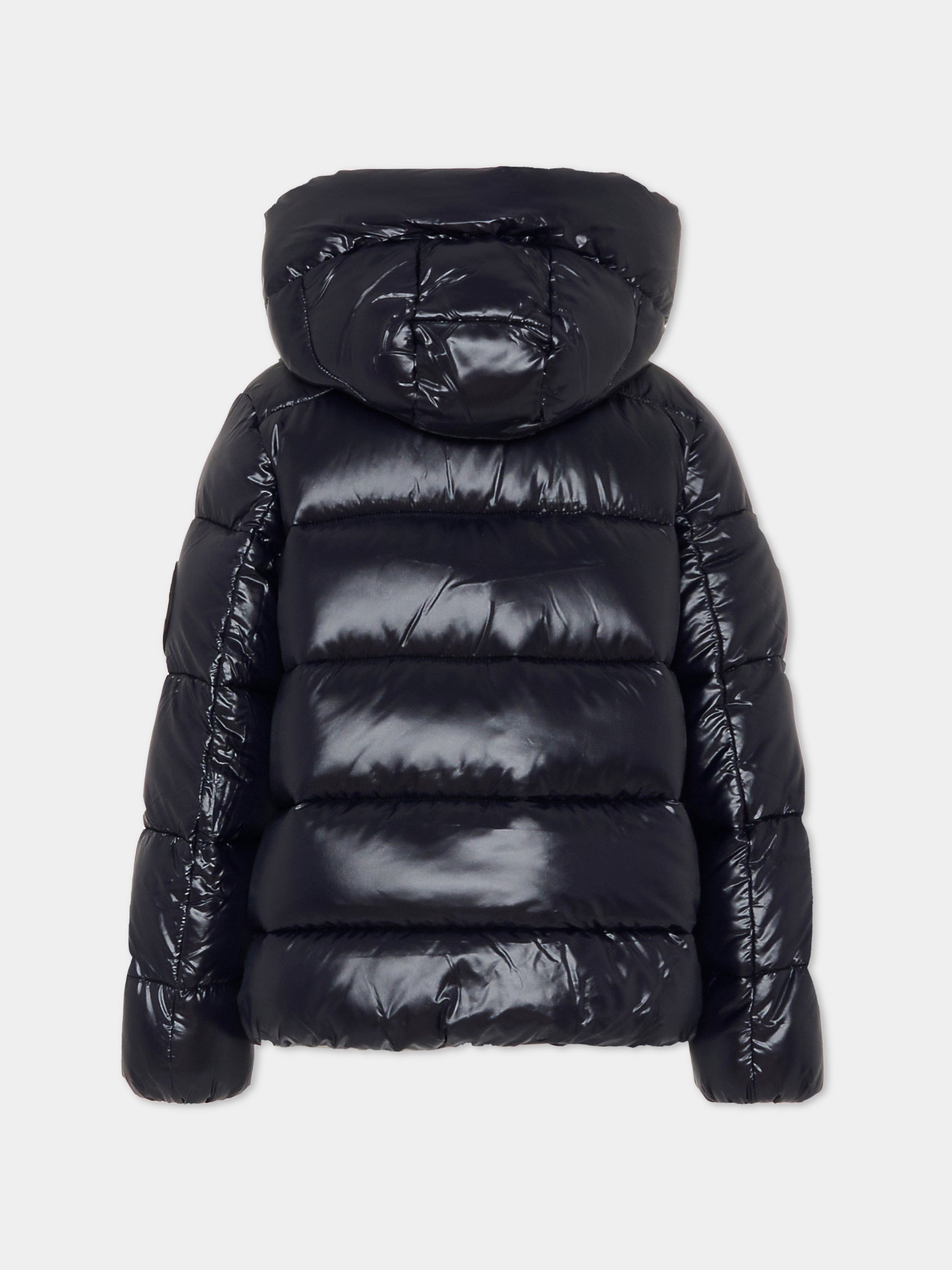 Piumino Ulya blu per bambina con logo,Save The Duck Kids,J31989G LOVE21 90010