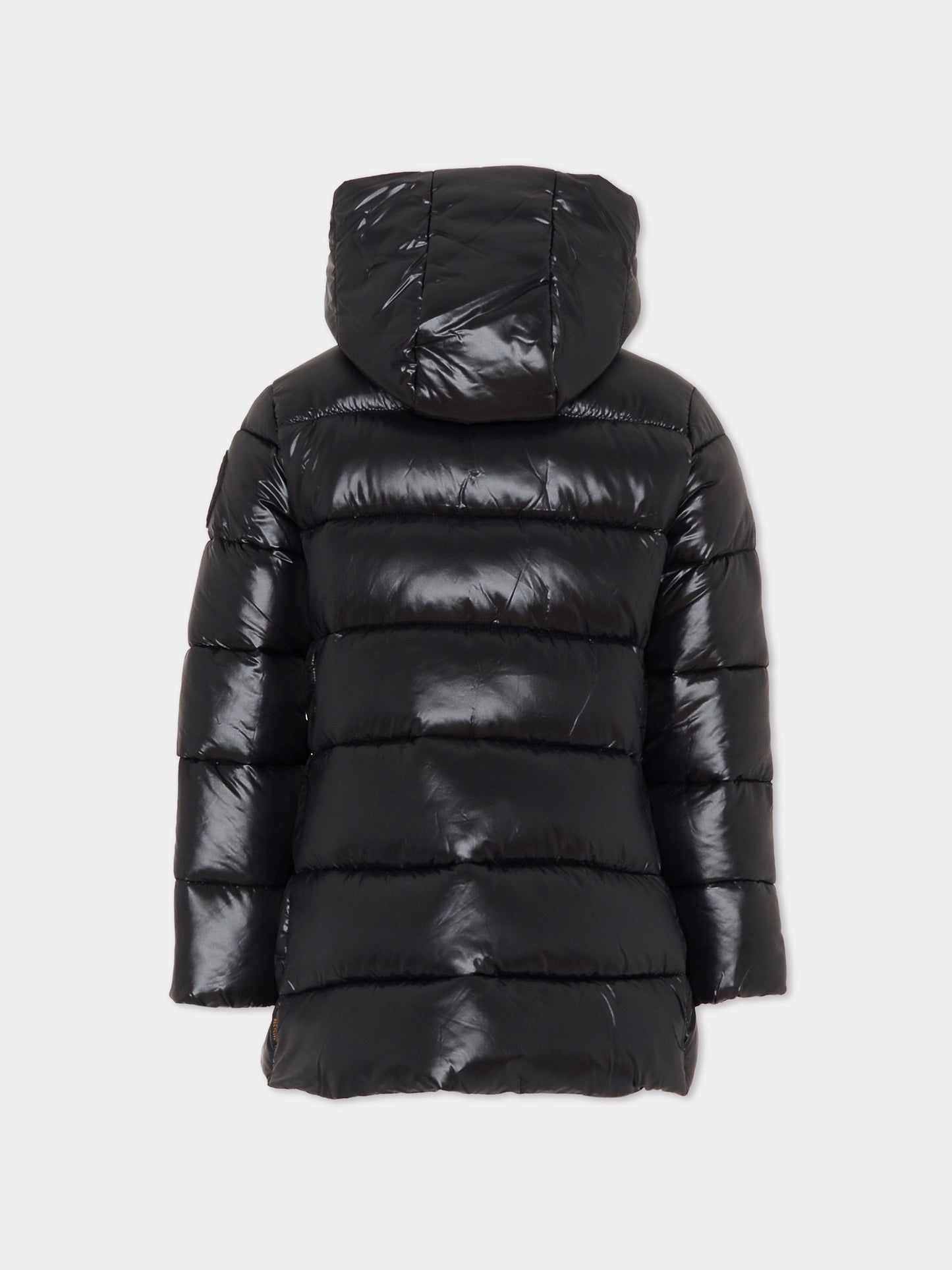 Piumino Kelli nero per bambina con logo,Save The Duck Kids,J42445G LOVE21 10000