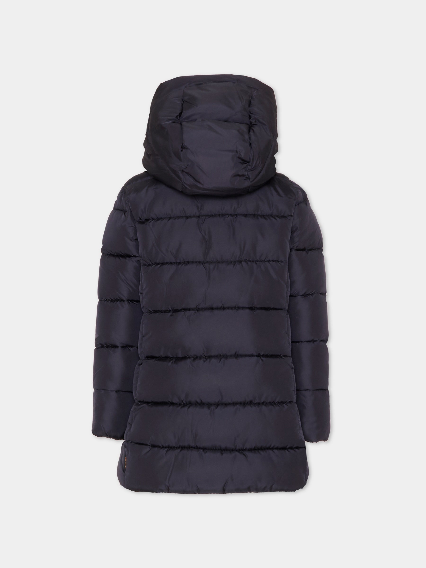 Piumino Ginny blu per bambina con logo,Save The Duck Kids,J43110G MEGA21 10000