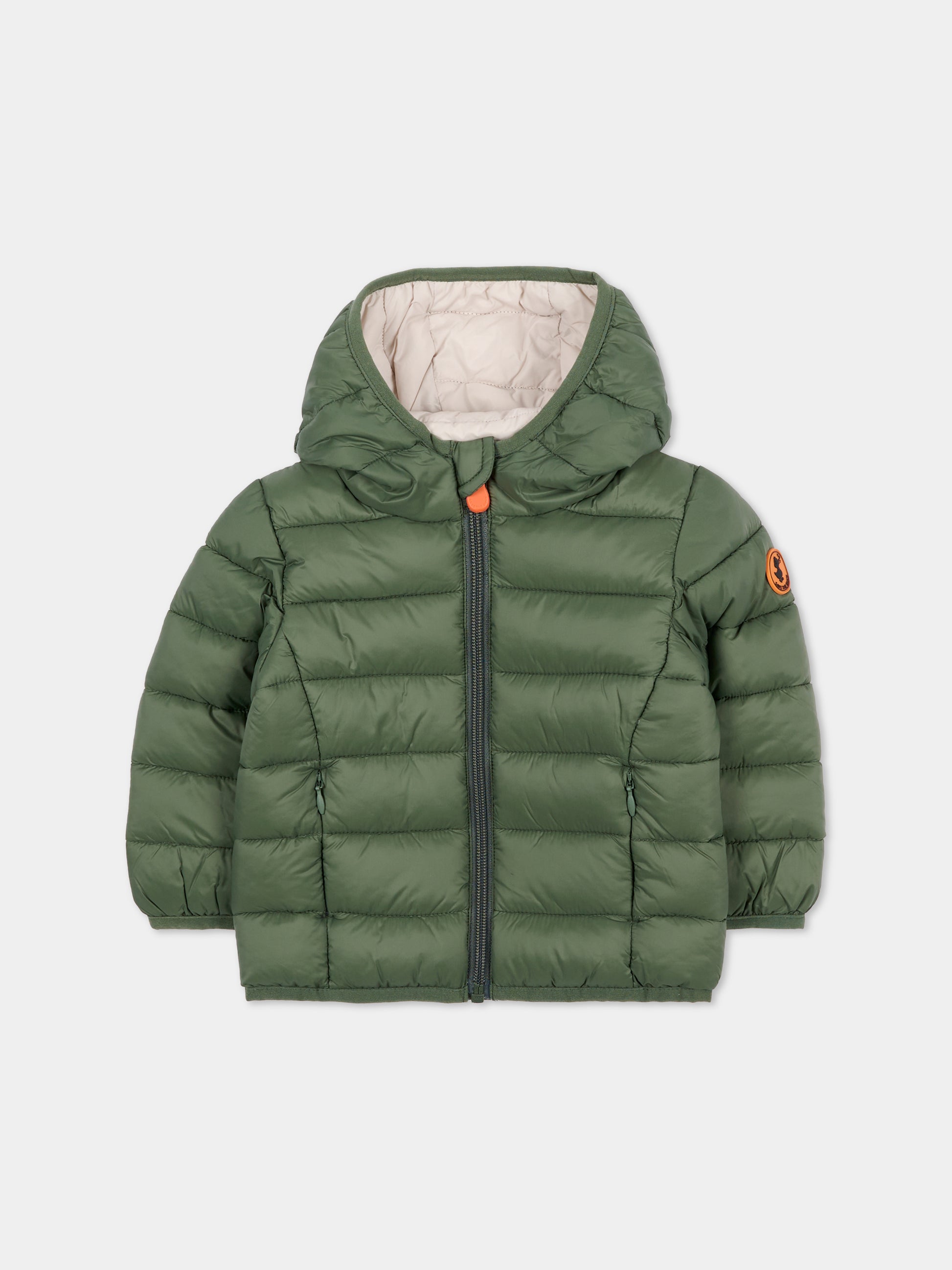 Piumino Wally verde per neonato con logo,Save The Duck Kids,I30003X GIGA21 50028