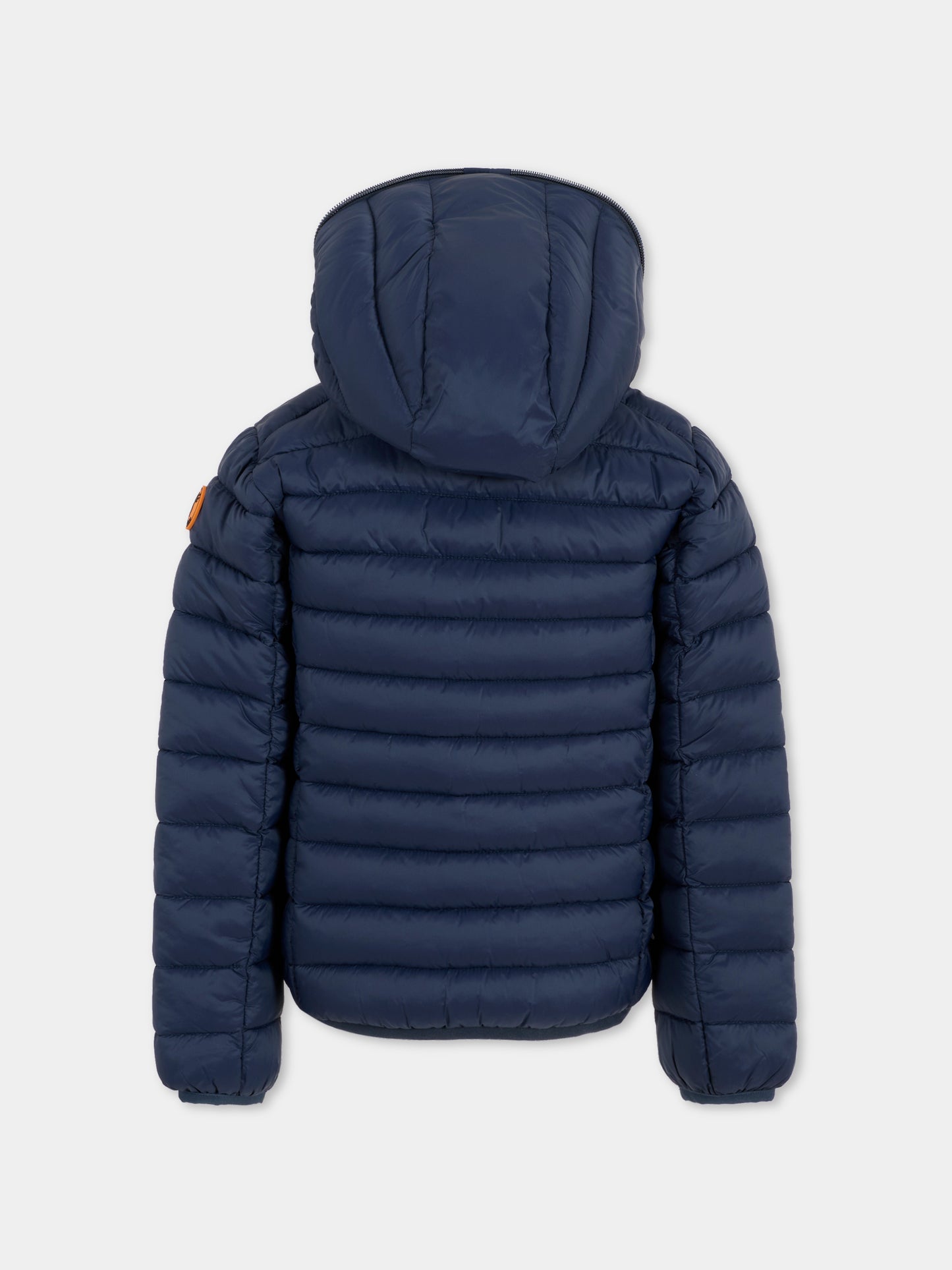 Piumino Dony blu per bambino con logo,Save The Duck Kids,J30650B GIGA21 90000