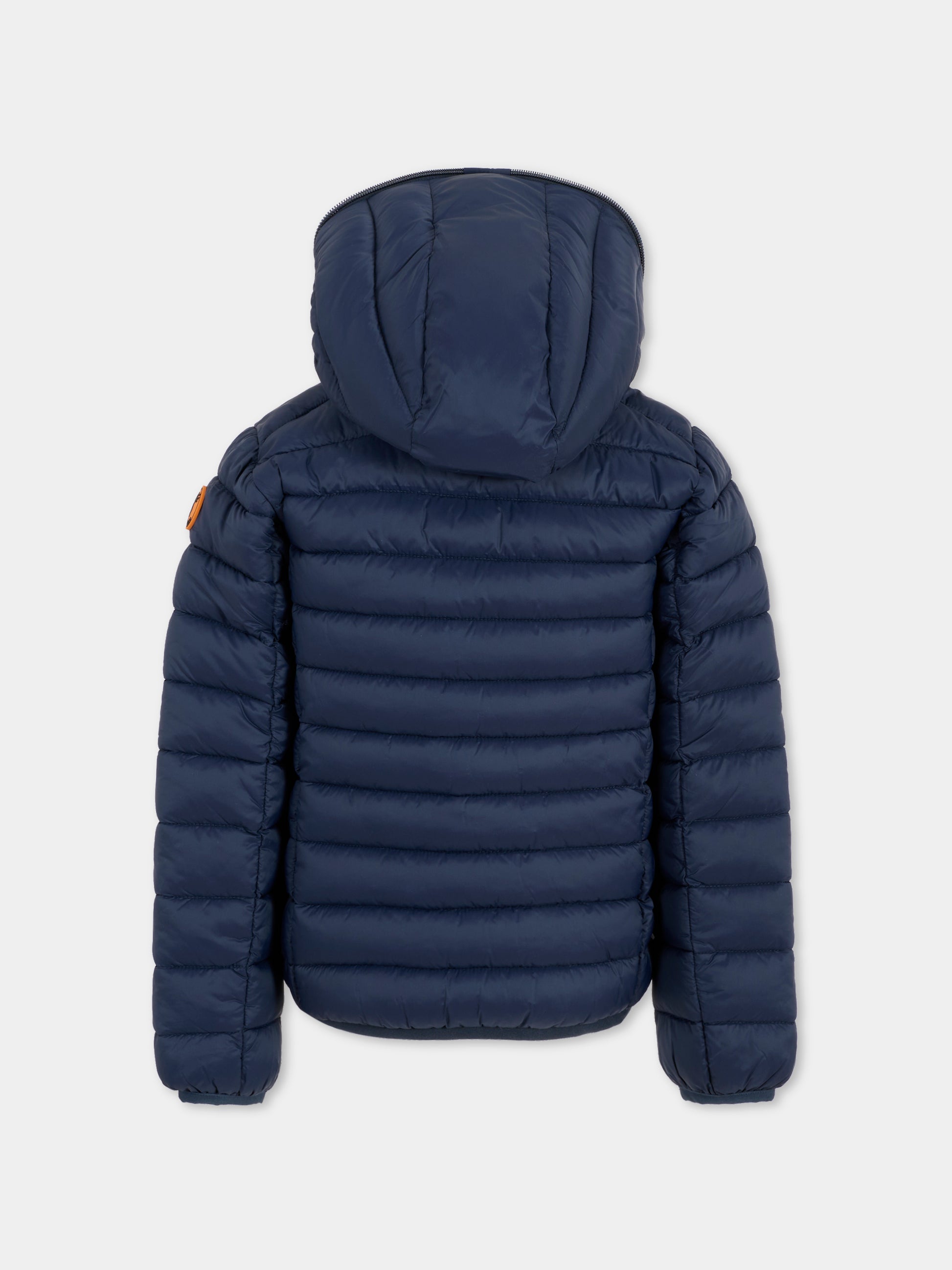Piumino Dony blu per bambino con logo,Save The Duck Kids,J30650B GIGA21 90000