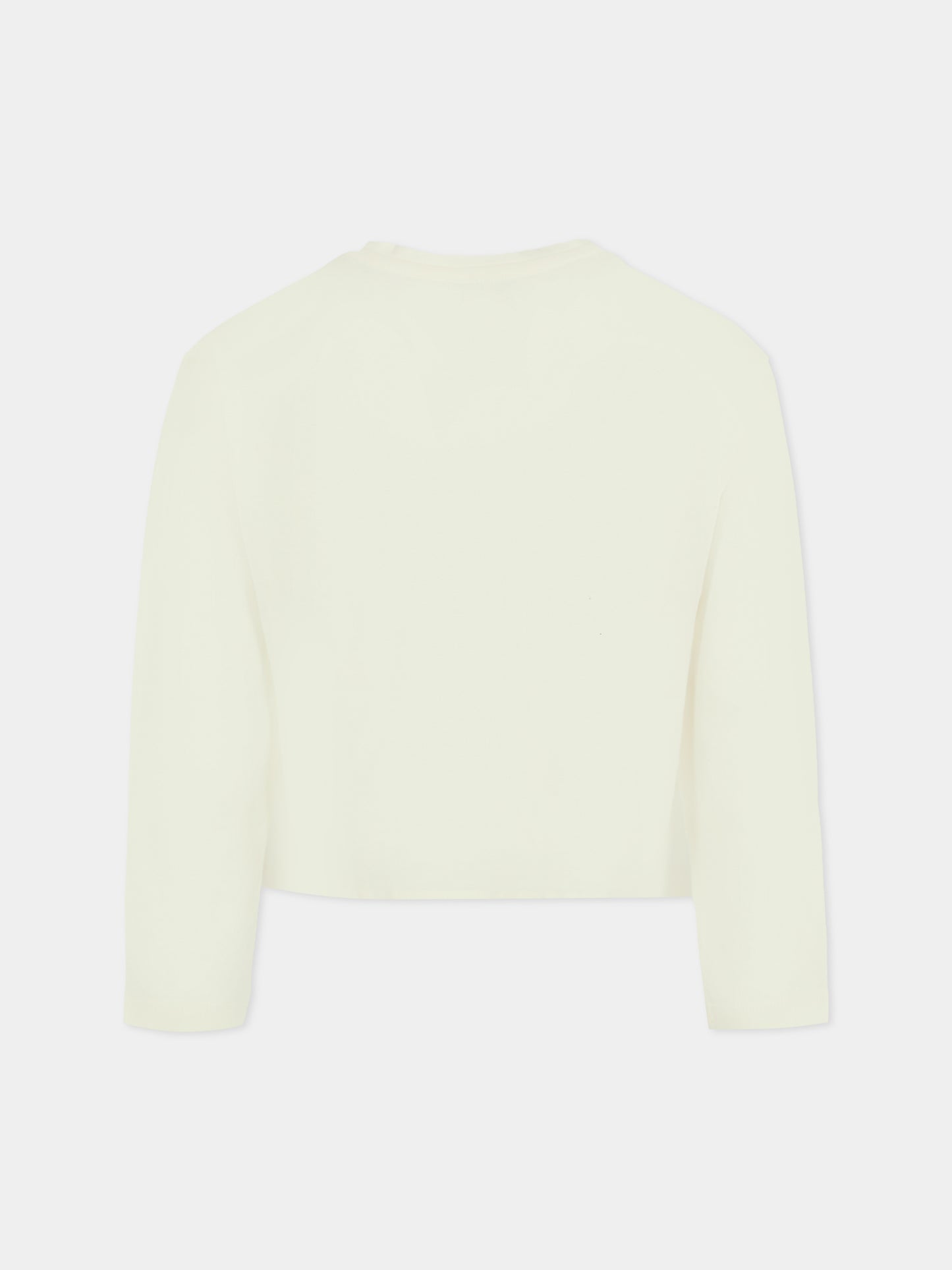 T-shirt avorio per bambia con logo e stampa,Sonia Rykiel Paris,A00359 117