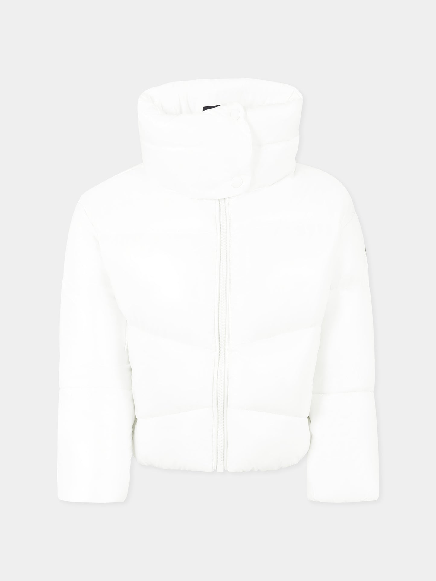 Piumino crop Isolda bianco per bambina con logo,Save The Duck Kids,J31839G LUCK19 00002