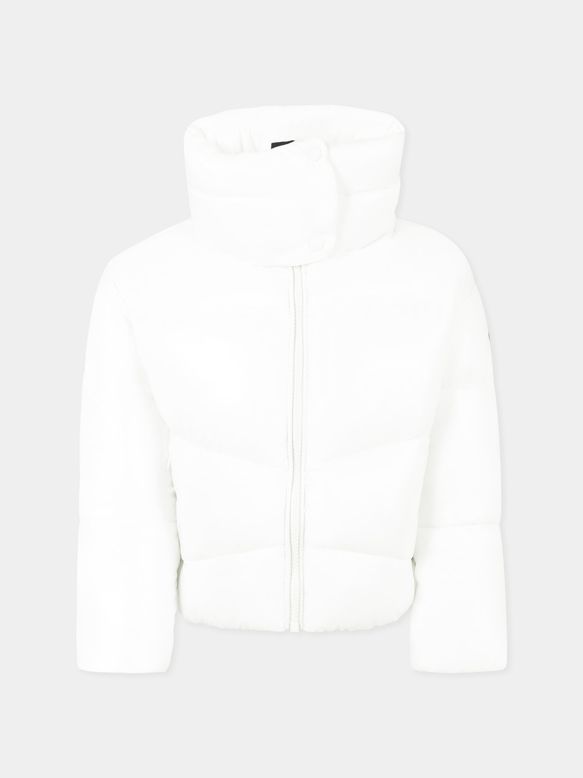 Piumino crop Isolda bianco per bambina con logo,Save The Duck Kids,J31839G LUCK19 00002