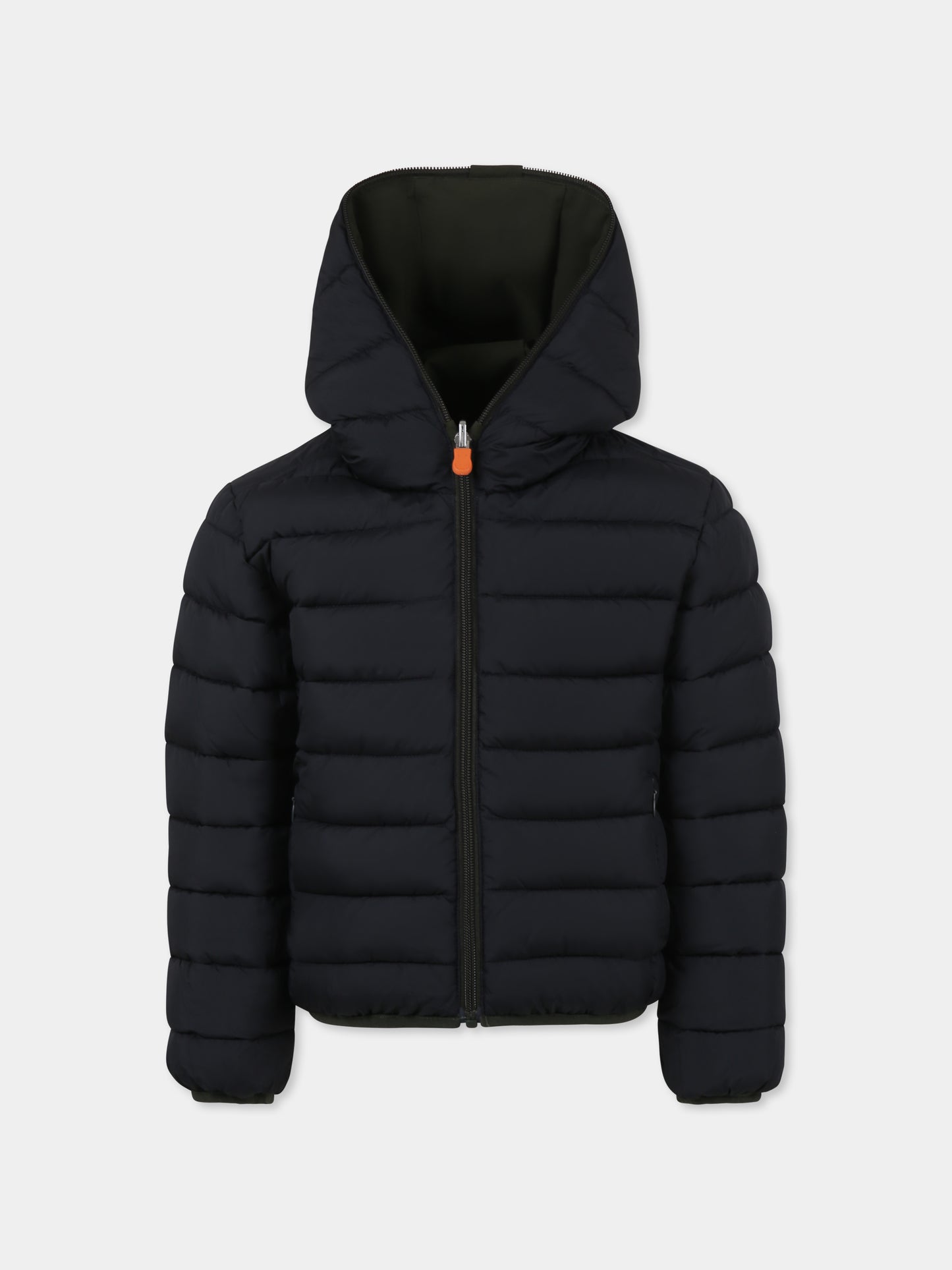 Piumino Oliver verde reversibile per bambino,Save The Duck Kids,J33600B MATT19 50071