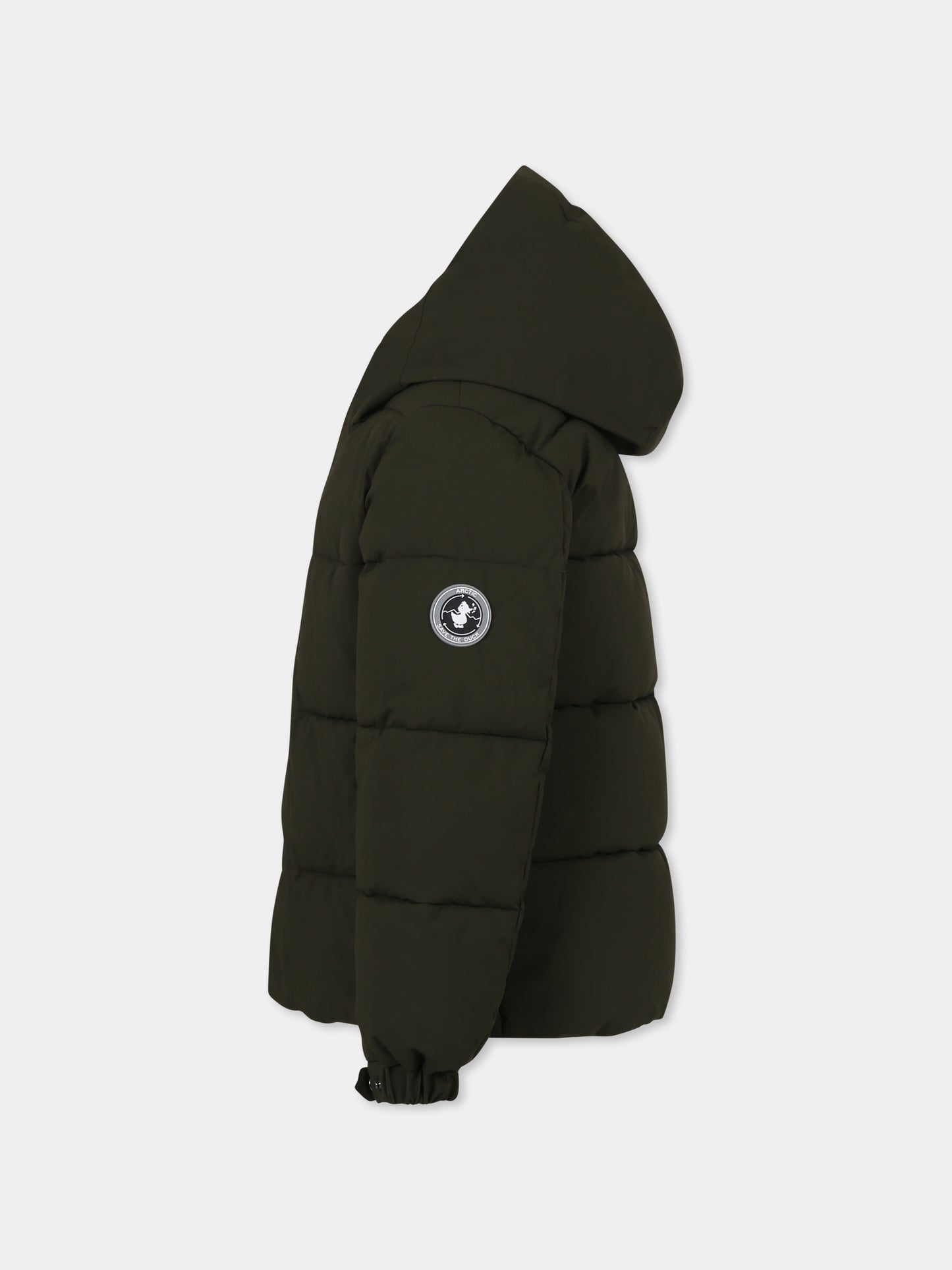 Piumino Norwood verde per bambino con logo,Save The Duck Kids,P31888B MATT19 50071