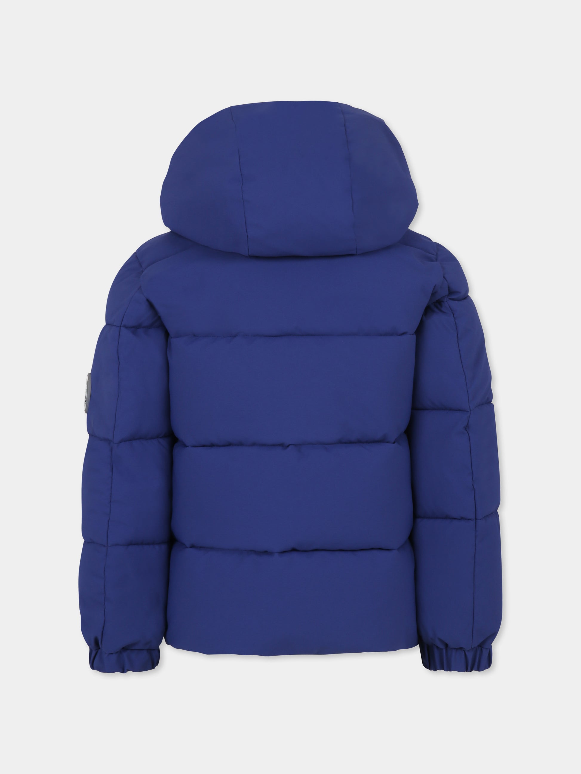 Piumino Norwood blu per bambino con logo,Save The Duck Kids,P31888B MATT19 90025