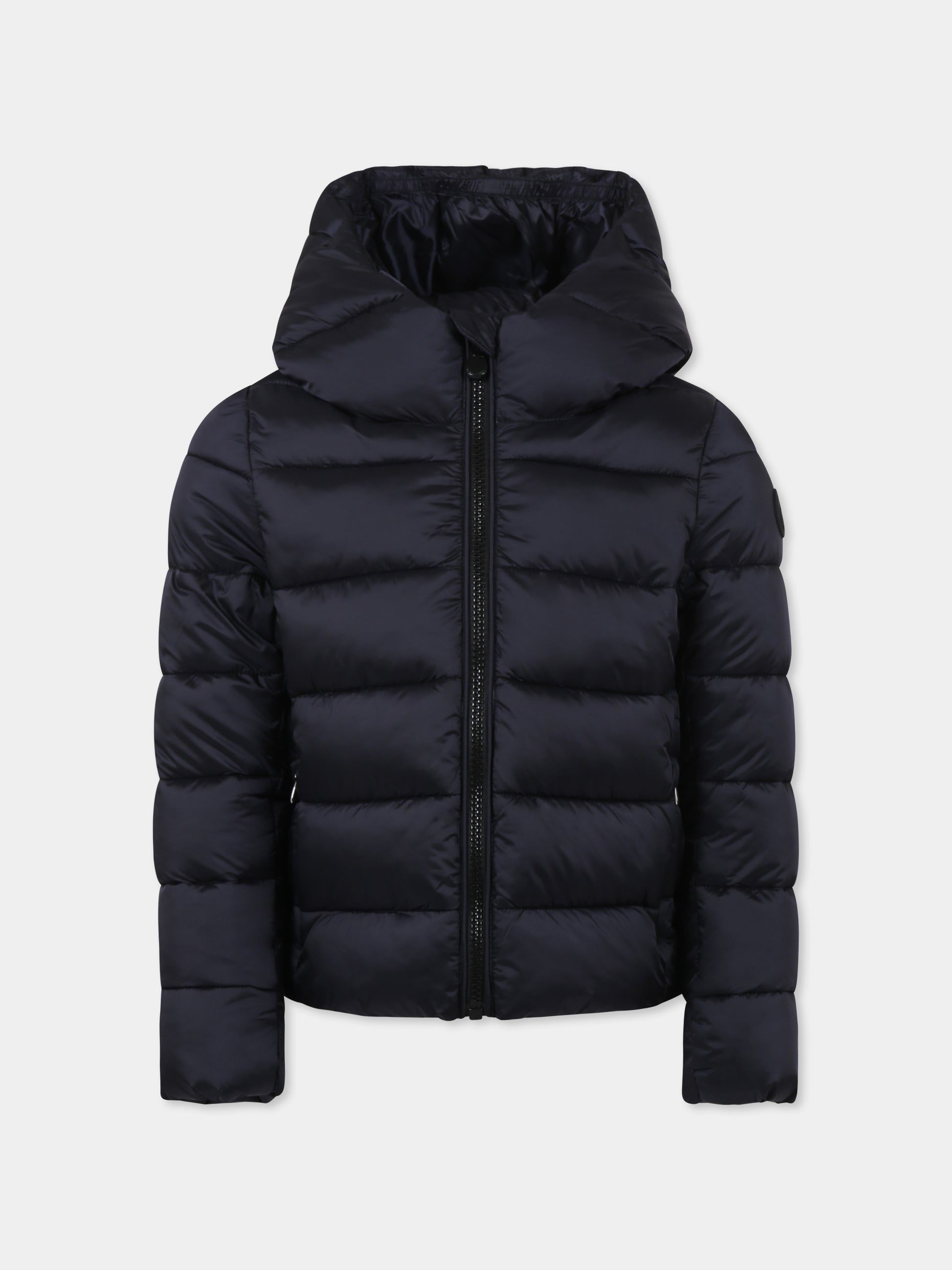 Piumino Bibi nero per bambina con logo,Save The Duck Kids,J31398G JADE19 10000