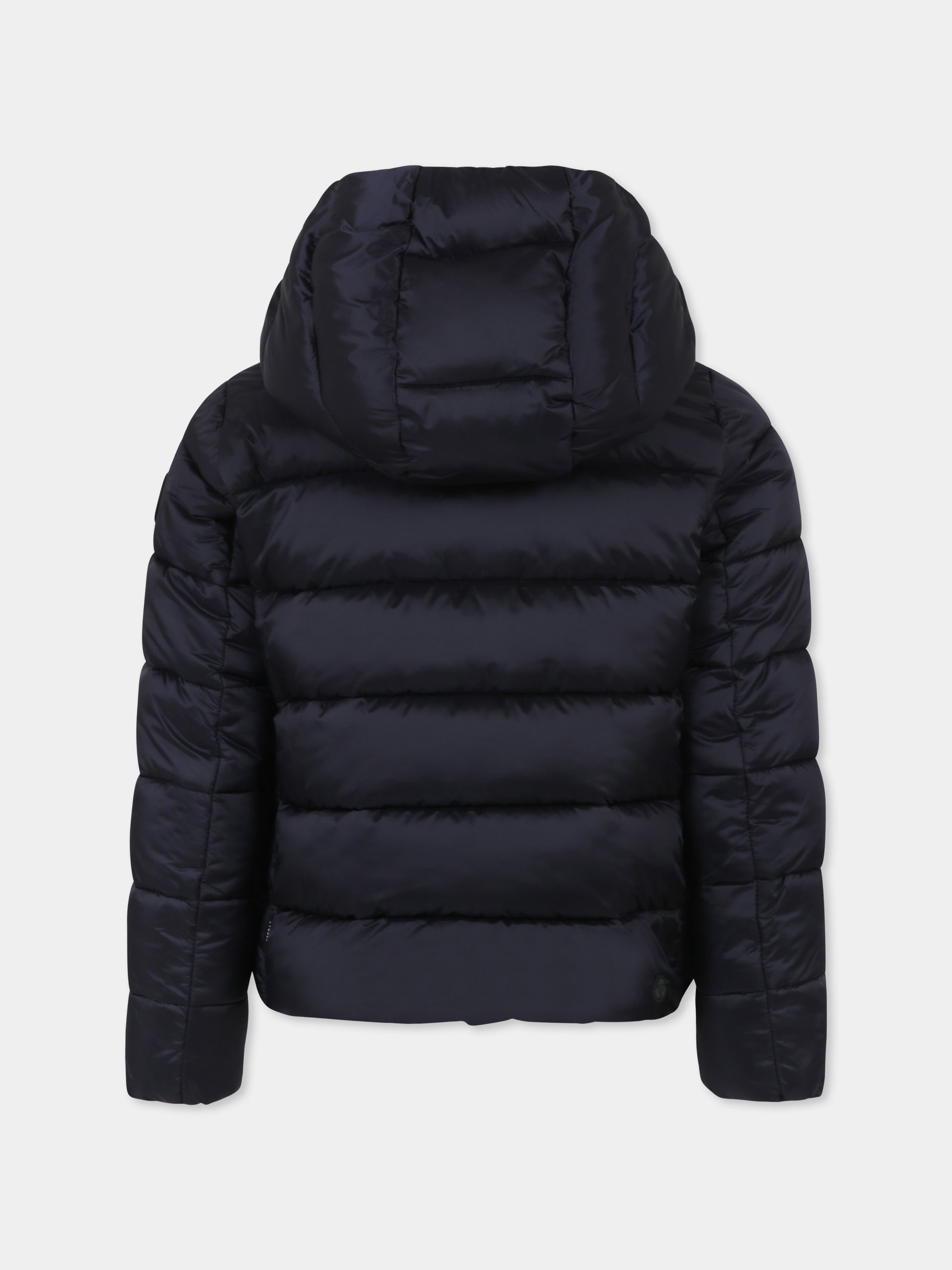 Piumino Bibi nero per bambina con logo,Save The Duck Kids,J31398G JADE19 10000