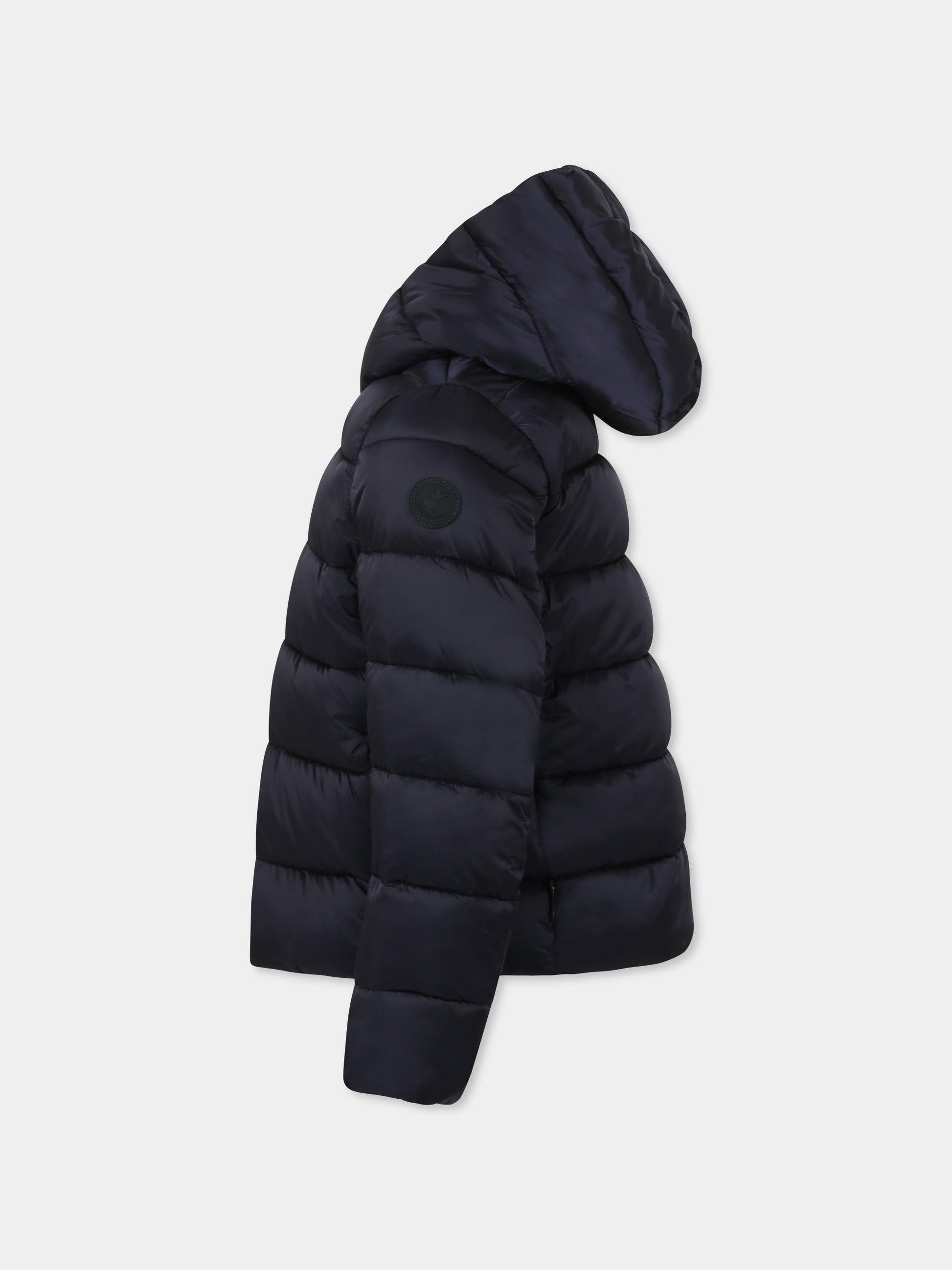 Piumino Bibi nero per bambina con logo,Save The Duck Kids,J31398G JADE19 10000