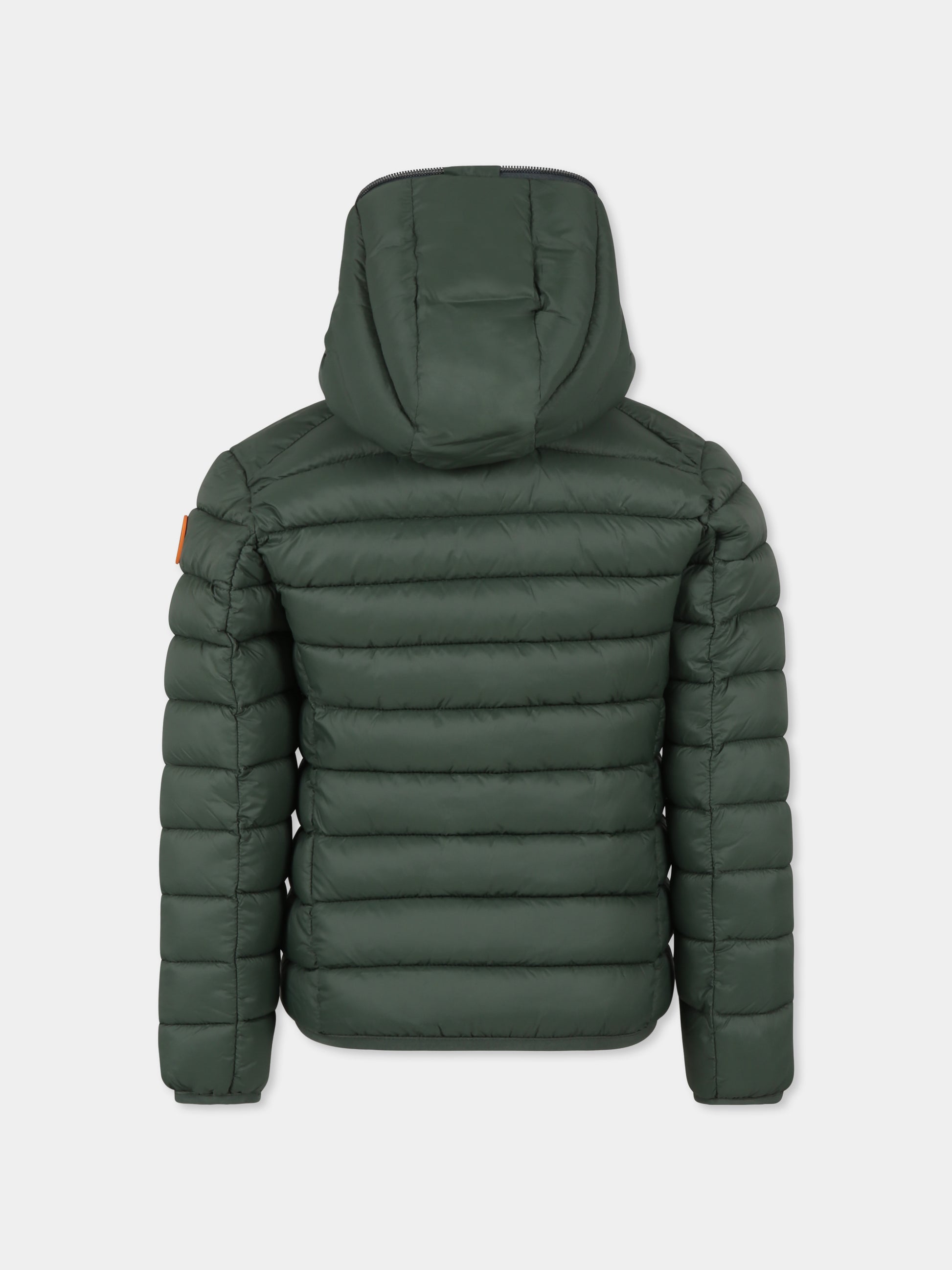 Piumino Lily verde per bambino con logo,Save The Duck Kids,J32310G GIGA19 50028