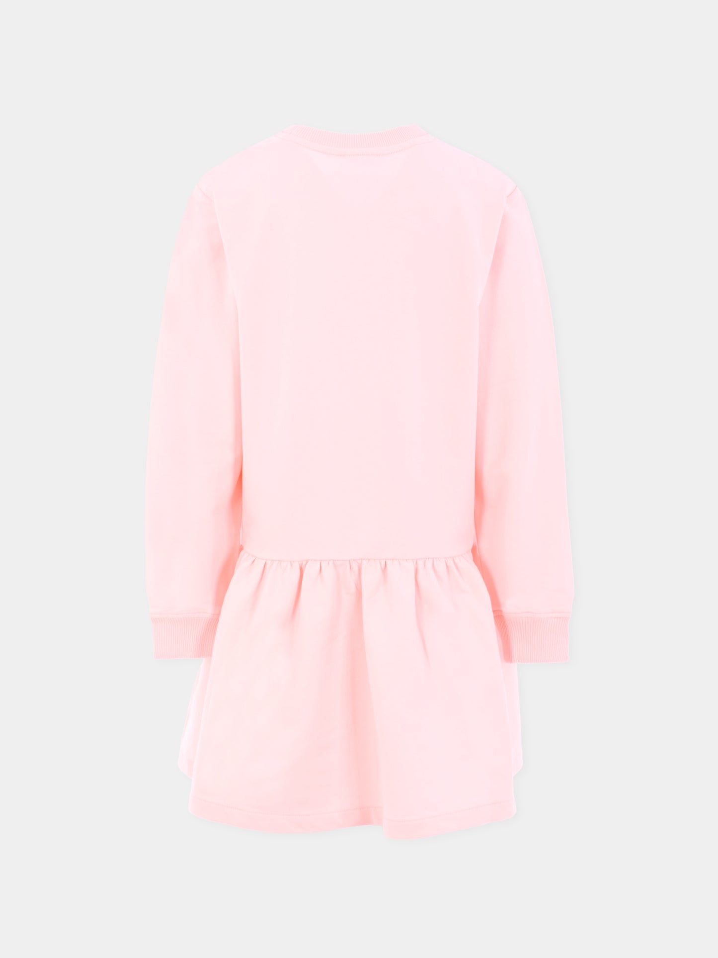 Vestito rosa per bambina con Teddy Bear e paillettes,Moschino Kids,HDV0H7 LDA16 50209