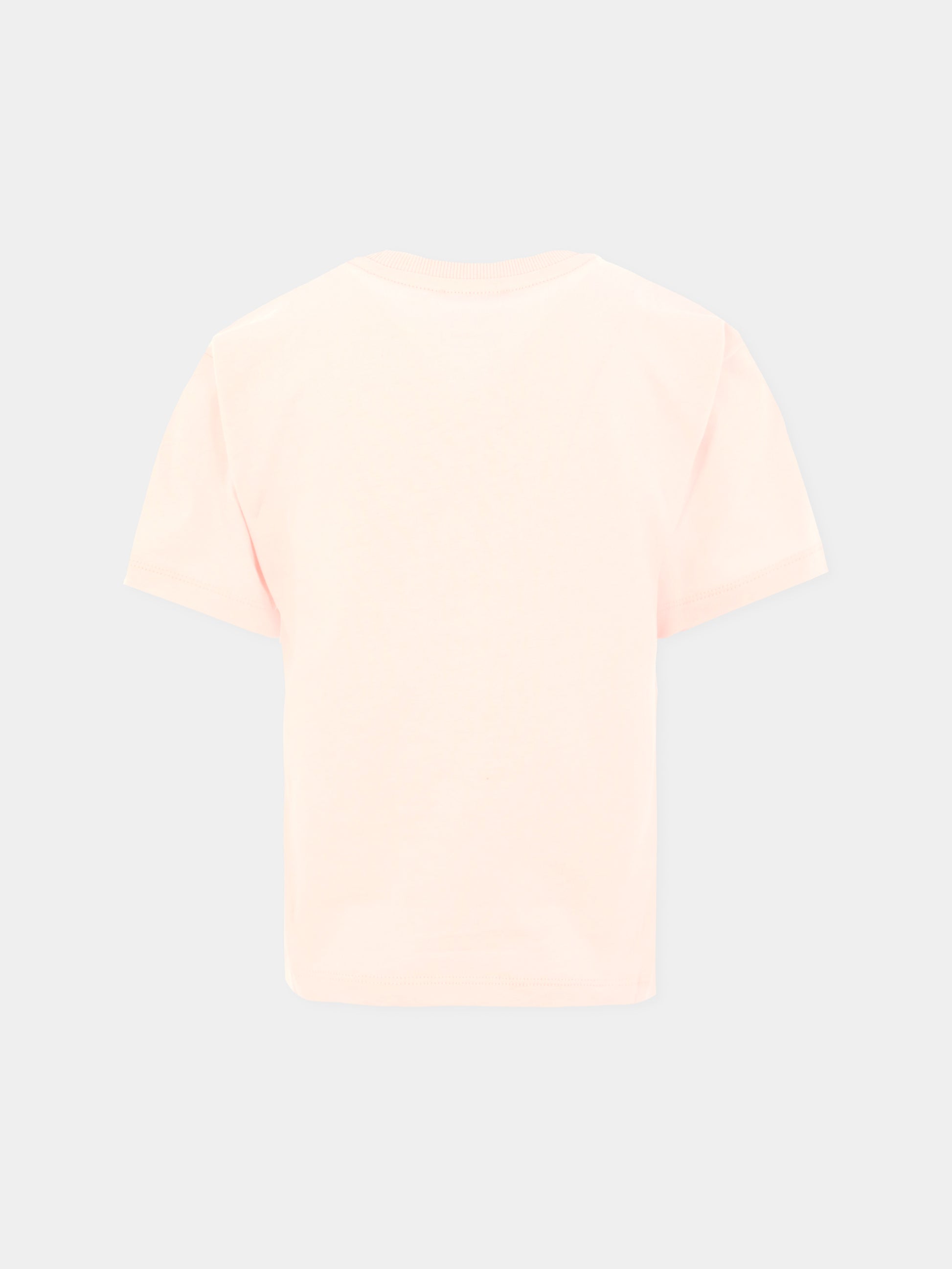 T-shirt rosa per bambina con logo e Teddy Bear,Moschino Kids,HOM05G LAA10 50209