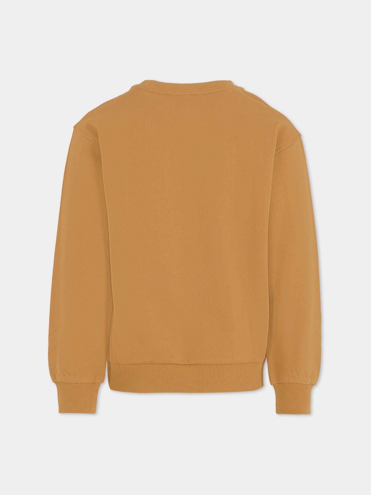 Felpa marrone per bambini con Teddy Bear,Moschino Kids,HUF095 LCA60 20351