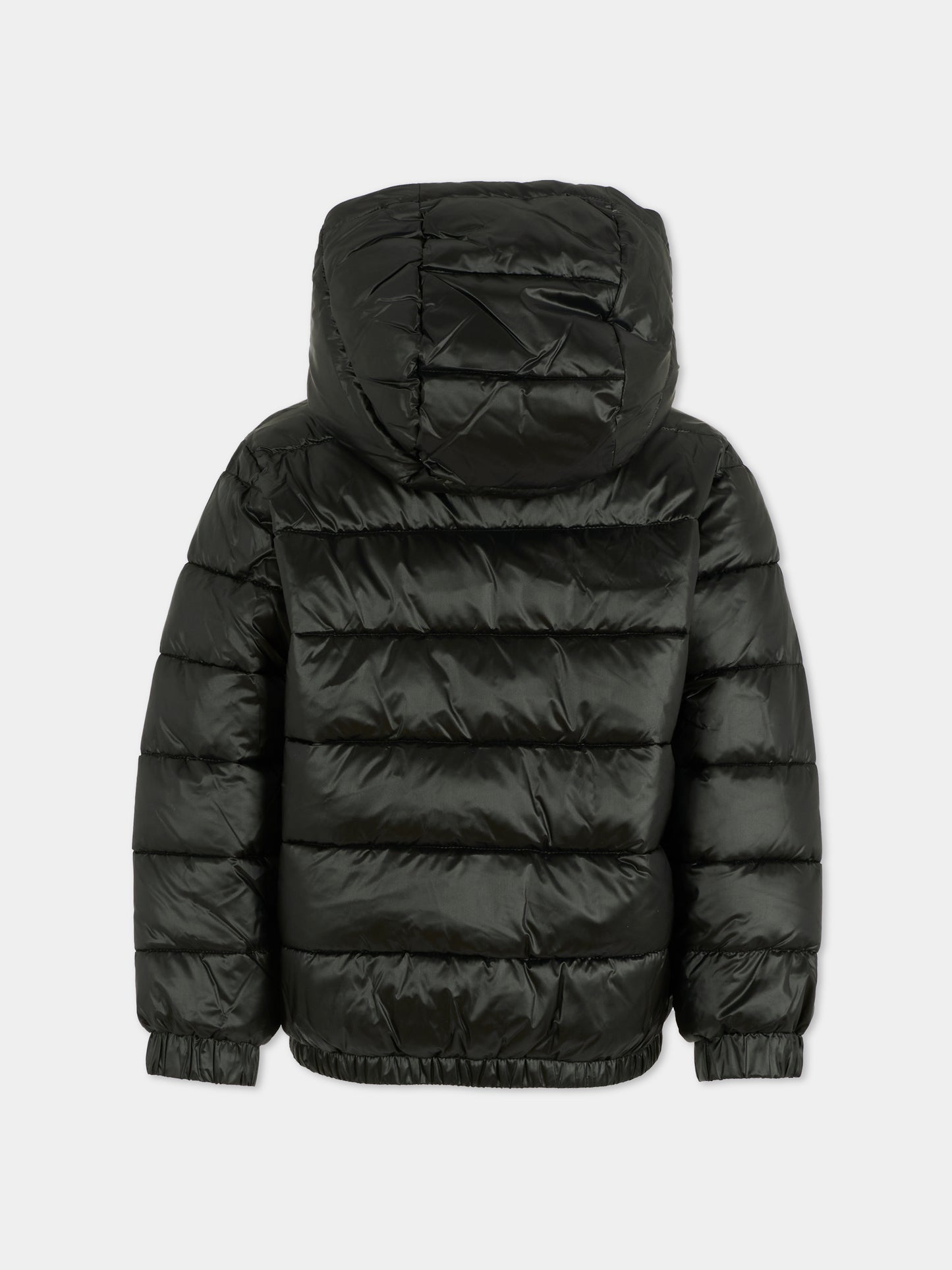 Piumino nero per bambini con Teddy Bear,Moschino Kids,HUS05F L3A32 60100