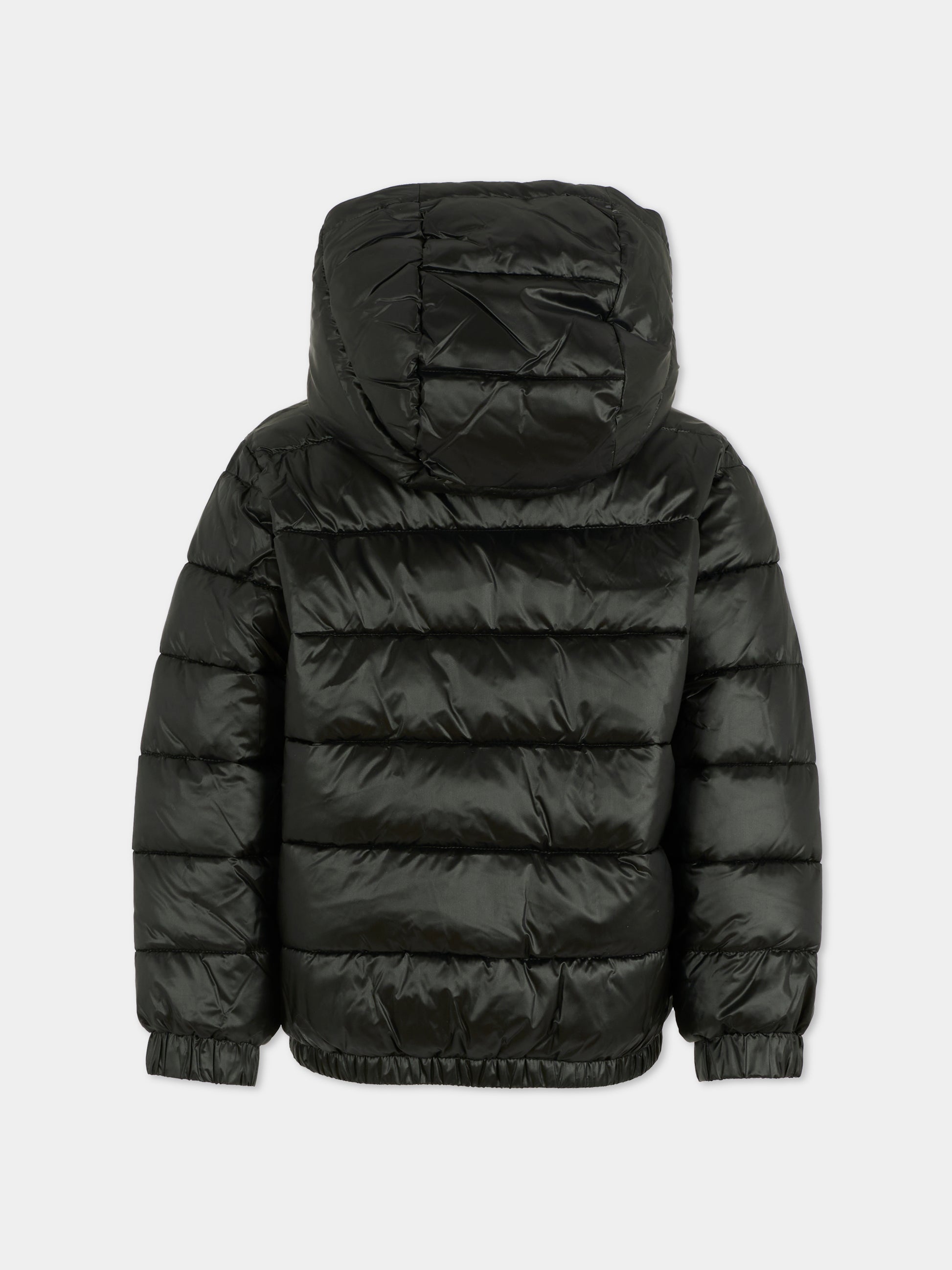 Piumino nero per bambini con Teddy Bear,Moschino Kids,HUS05F L3A32 60100