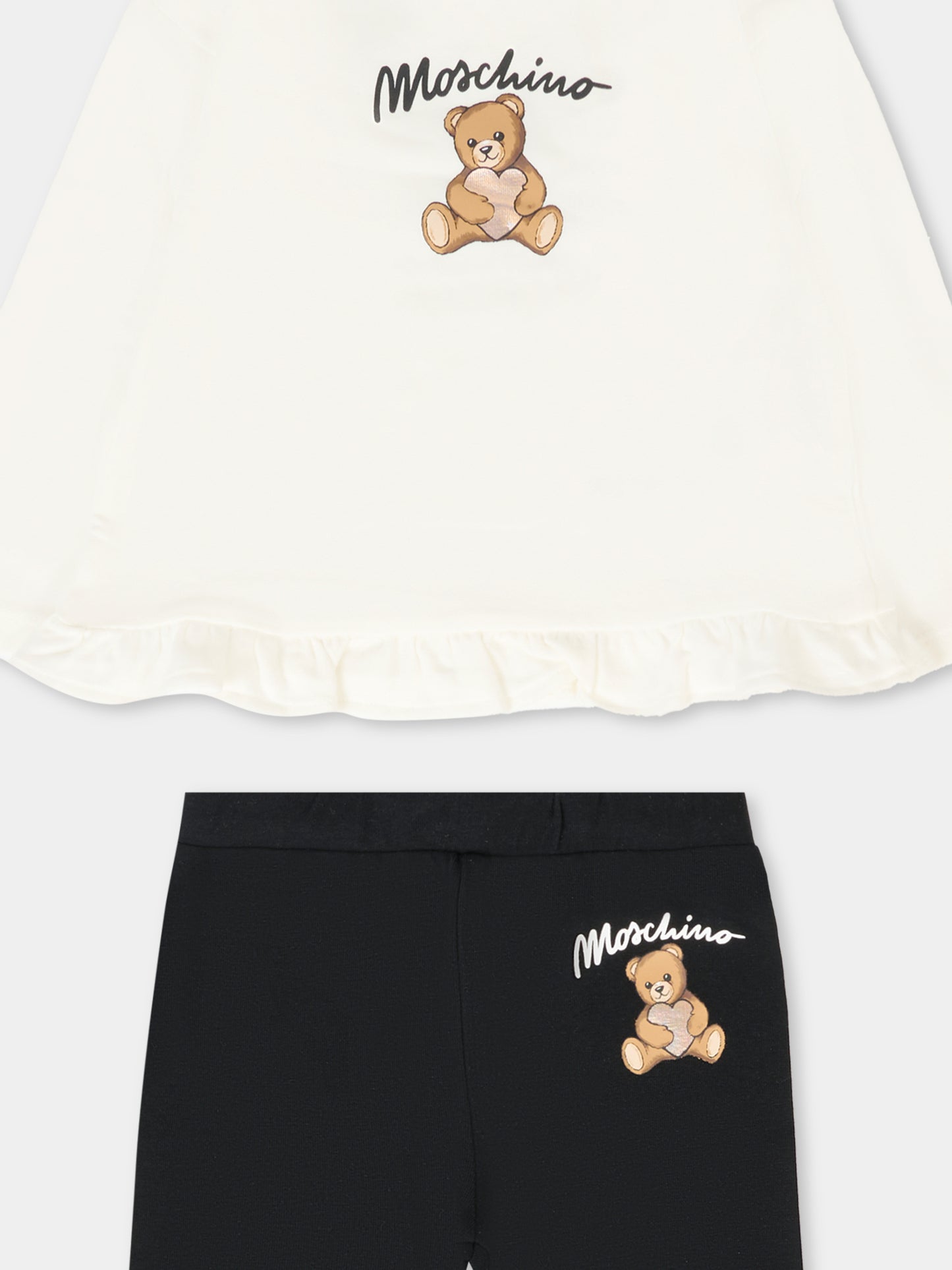 Completo multicolor per neonata con Teddy Bear,Moschino Kids,MDK03C LBA11 83933