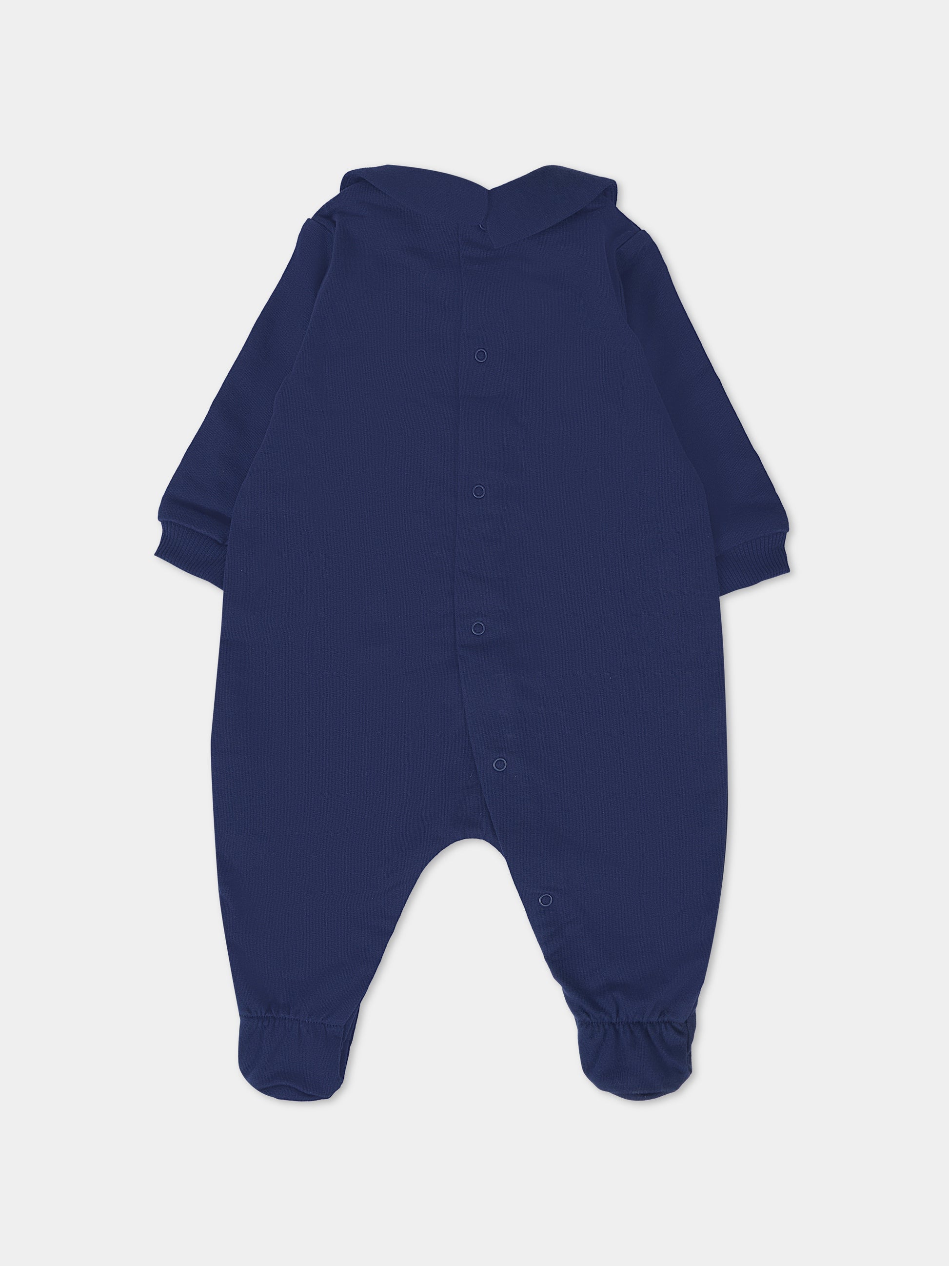 Set tutine blu per neonato con Teddy Bear,Moschino Kids,MMY08B LCA40 40016