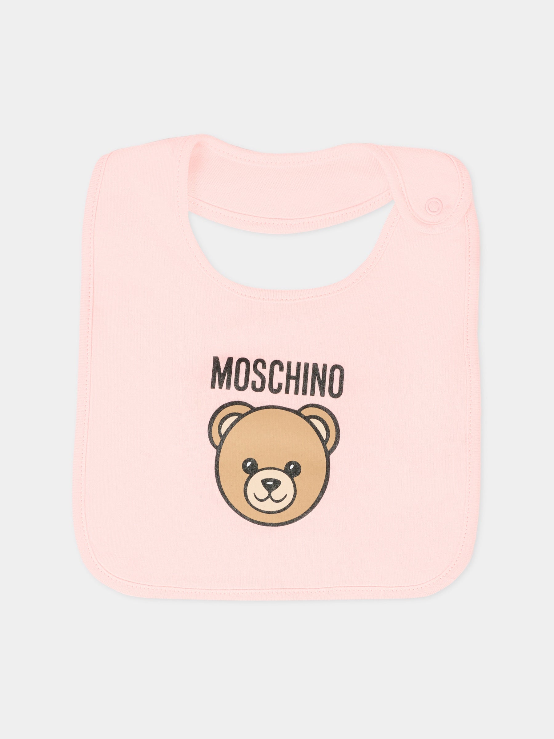 Set tutine rosa per neonata con Teddy Bear,Moschino Kids,MMY08B LCA40 50209