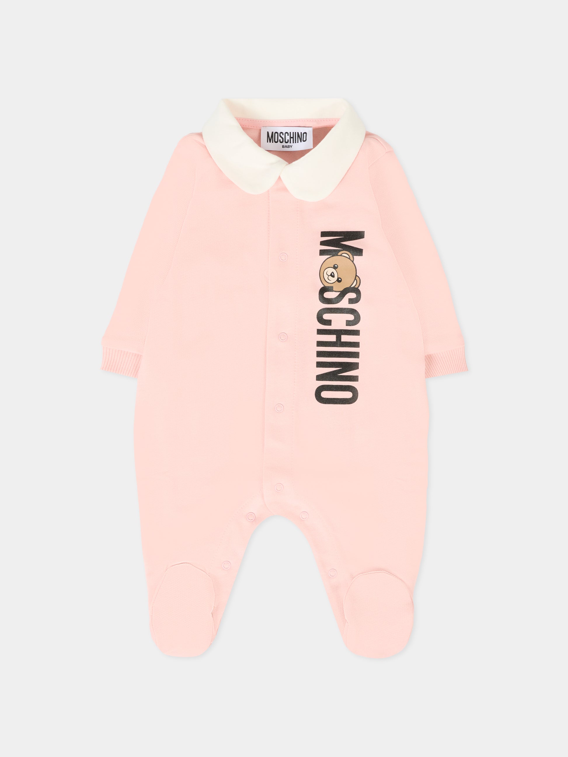 Tutina rosa per neonata con Teddy Bear,Moschino Kids,MMY08C LCA63 50209