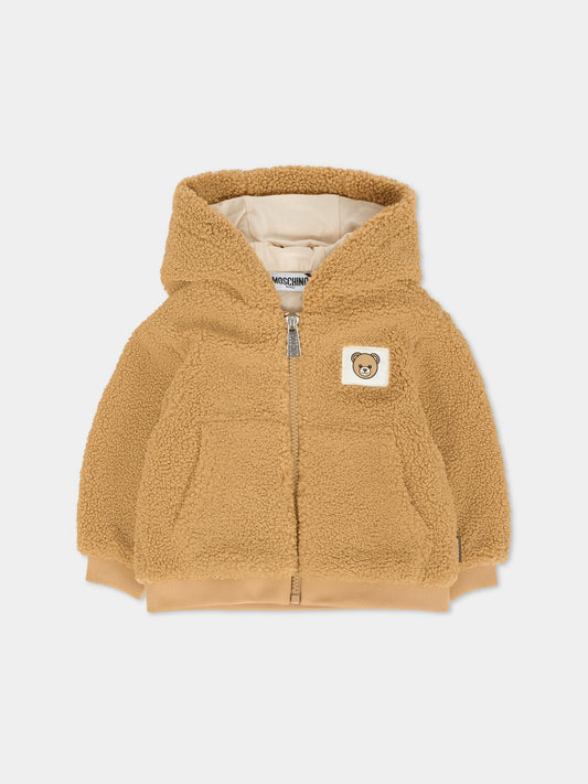 Ecopelliccia marrone per neoanti con Teddy Bear,Moschino Kids,MUA008 LIA00 20351