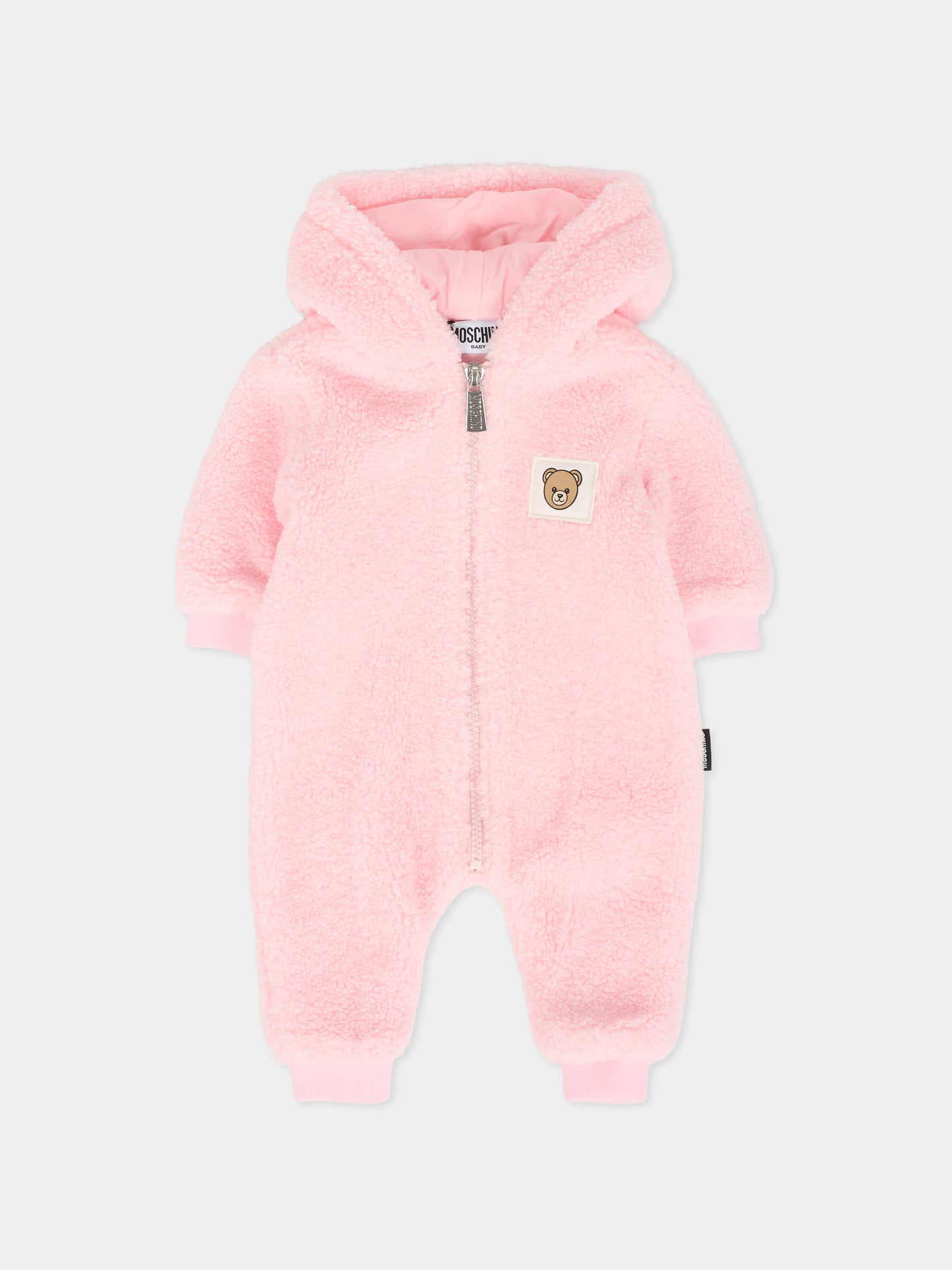 Ecopelliccia rosa per neonata con Teddy Bear,Moschino Kids,MUT04C LIA00 50209
