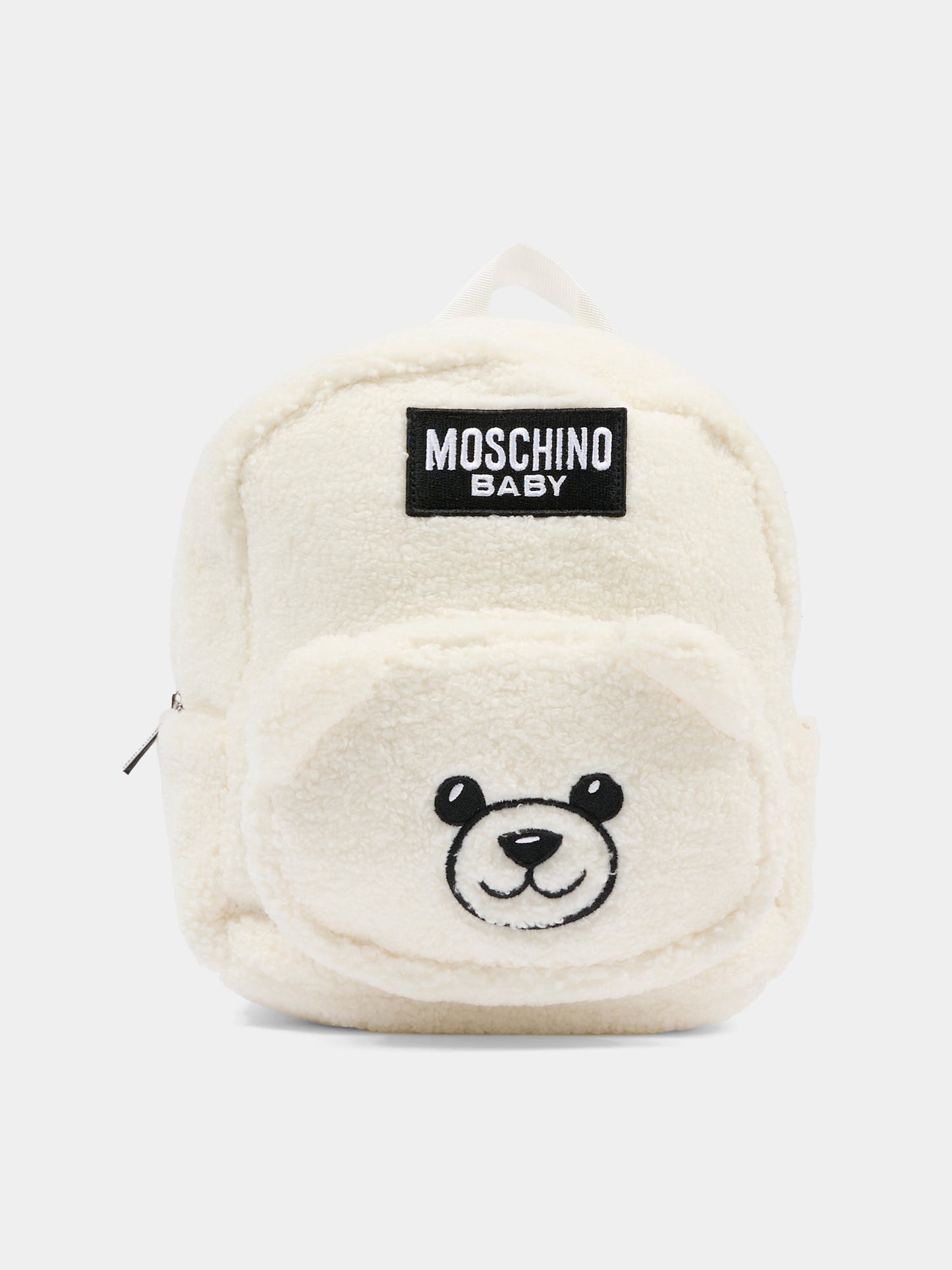 Zaino avorio per neonati con Teddy Bear,Moschino Kids,MUX05D LIA00 10063