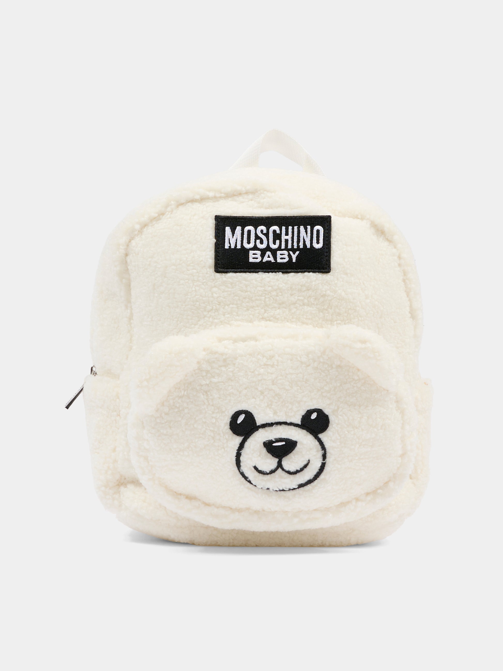 Zaino avorio per neonati con Teddy Bear,Moschino Kids,MUX05D LIA00 10063