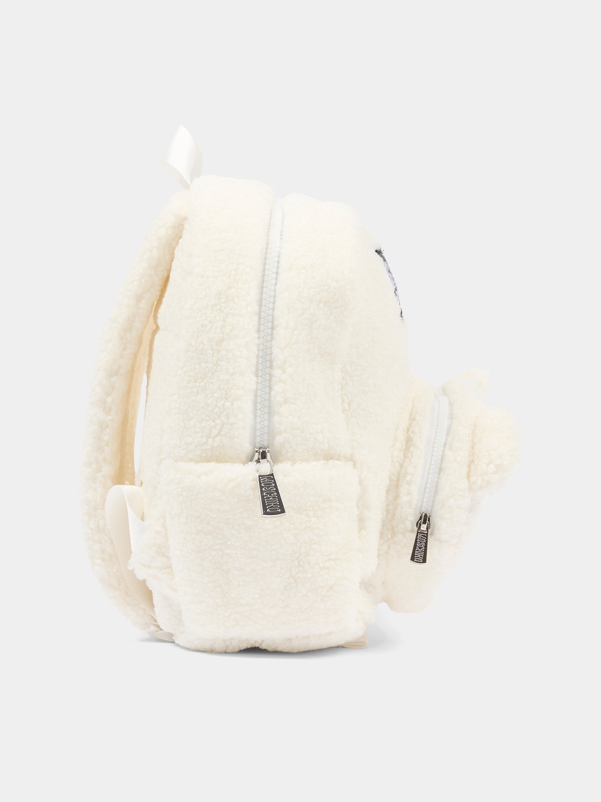 Zaino avorio per neonati con Teddy Bear,Moschino Kids,MUX05D LIA00 10063