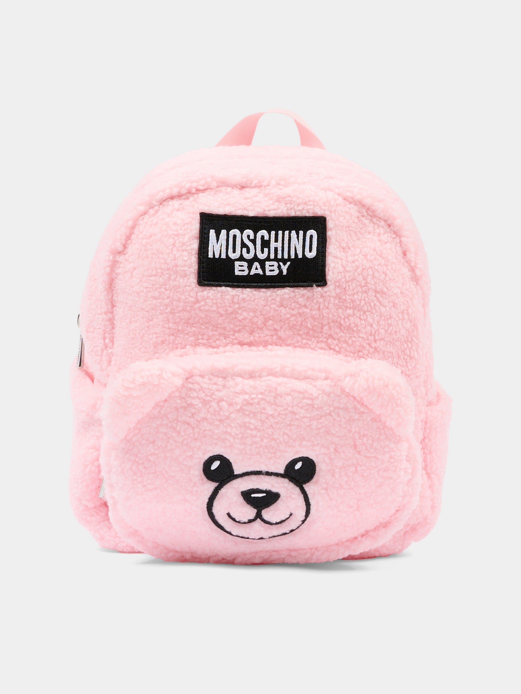 Zaino rosa per neonata con Teddy Bear,Moschino Kids,MUX05D LIA00 50209