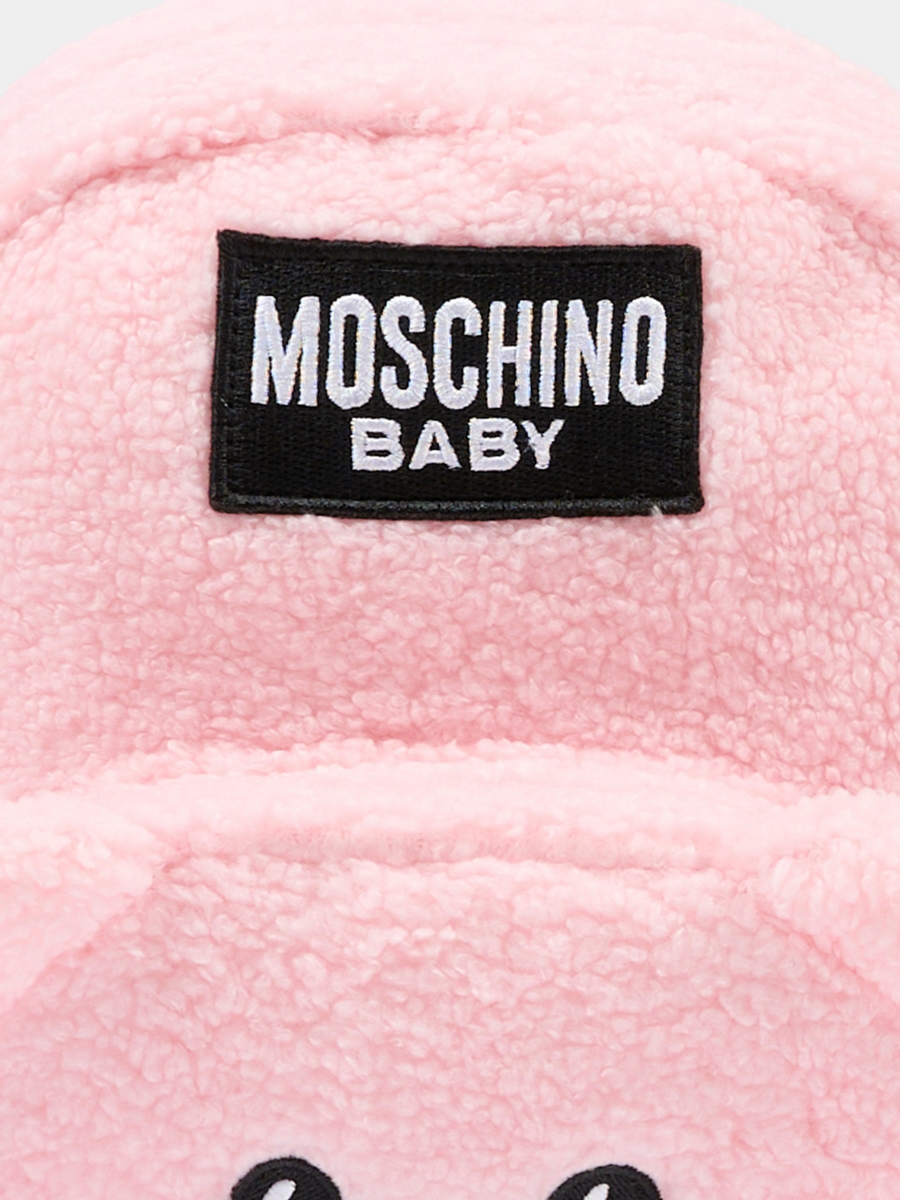 Zaino rosa per neonata con Teddy Bear,Moschino Kids,MUX05D LIA00 50209