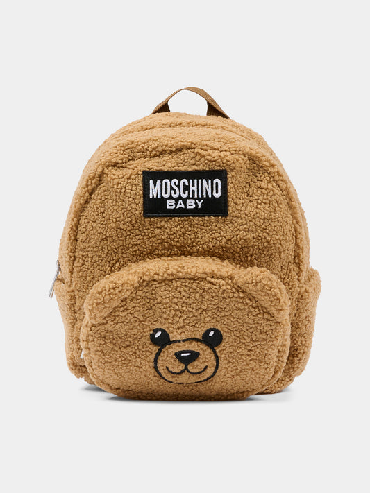 Zaino marrone per neonati con Teddy Bear,Moschino Kids,MUX05D LIA00 20351