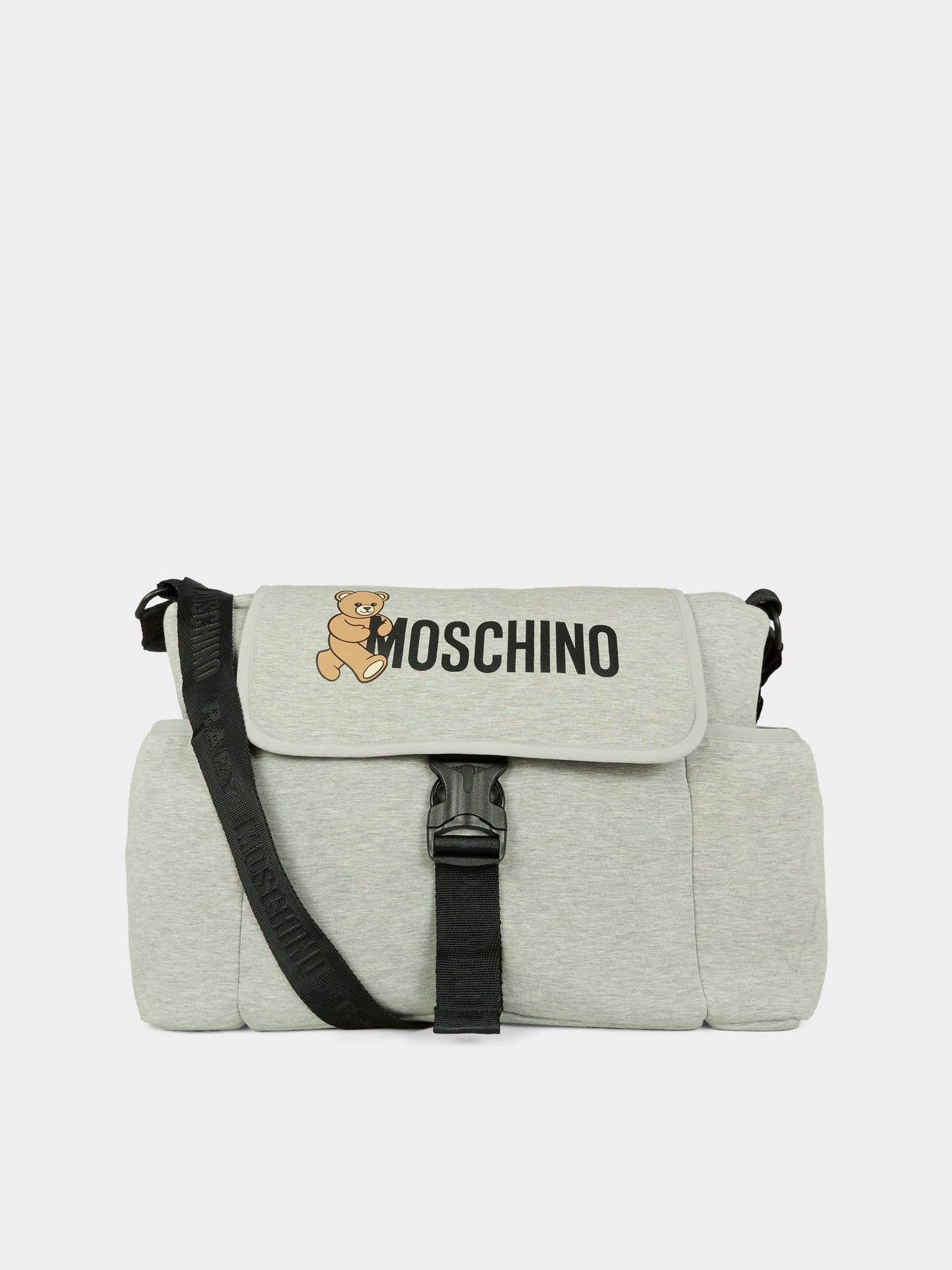 Borsa mamma grigia per neonati con Teddy Bear,Moschino Kids,MUX05N LDA32 60901