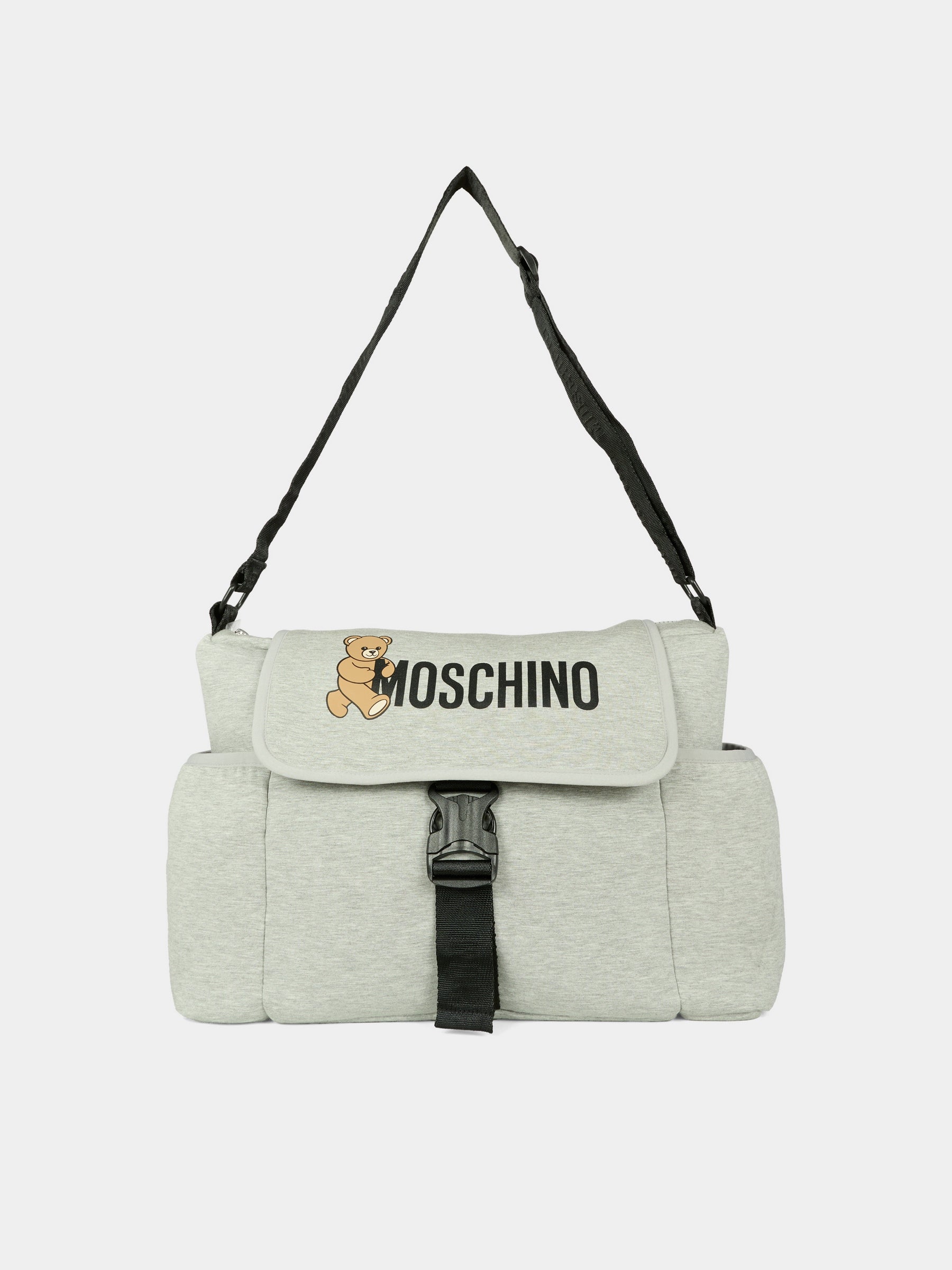 Borsa mamma grigia per neonati con Teddy Bear,Moschino Kids,MUX05N LDA32 60901
