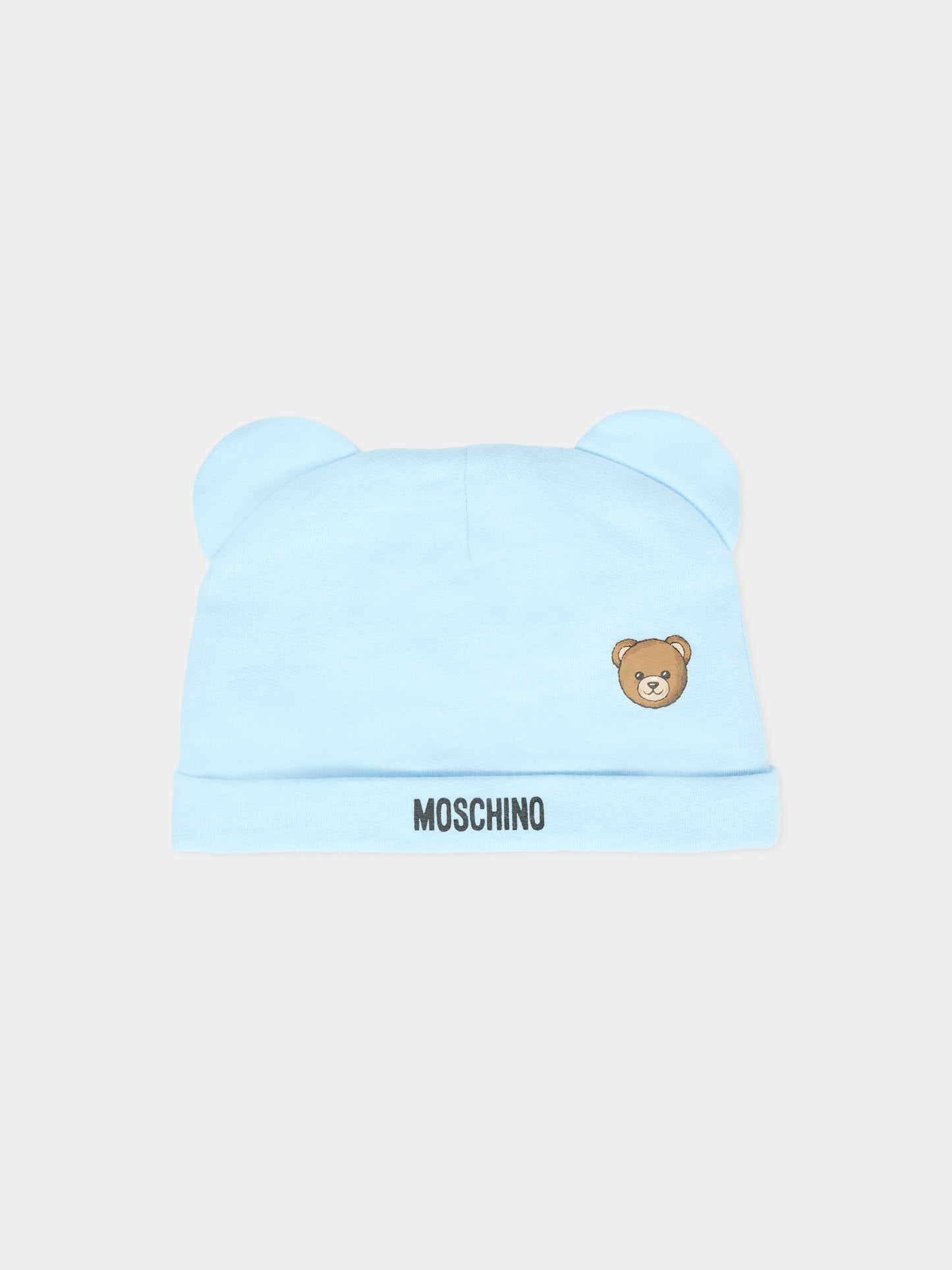 Set tutine celeste per neonato con Teddy Bear,Moschino Kids,MUY08B LCA40 40304