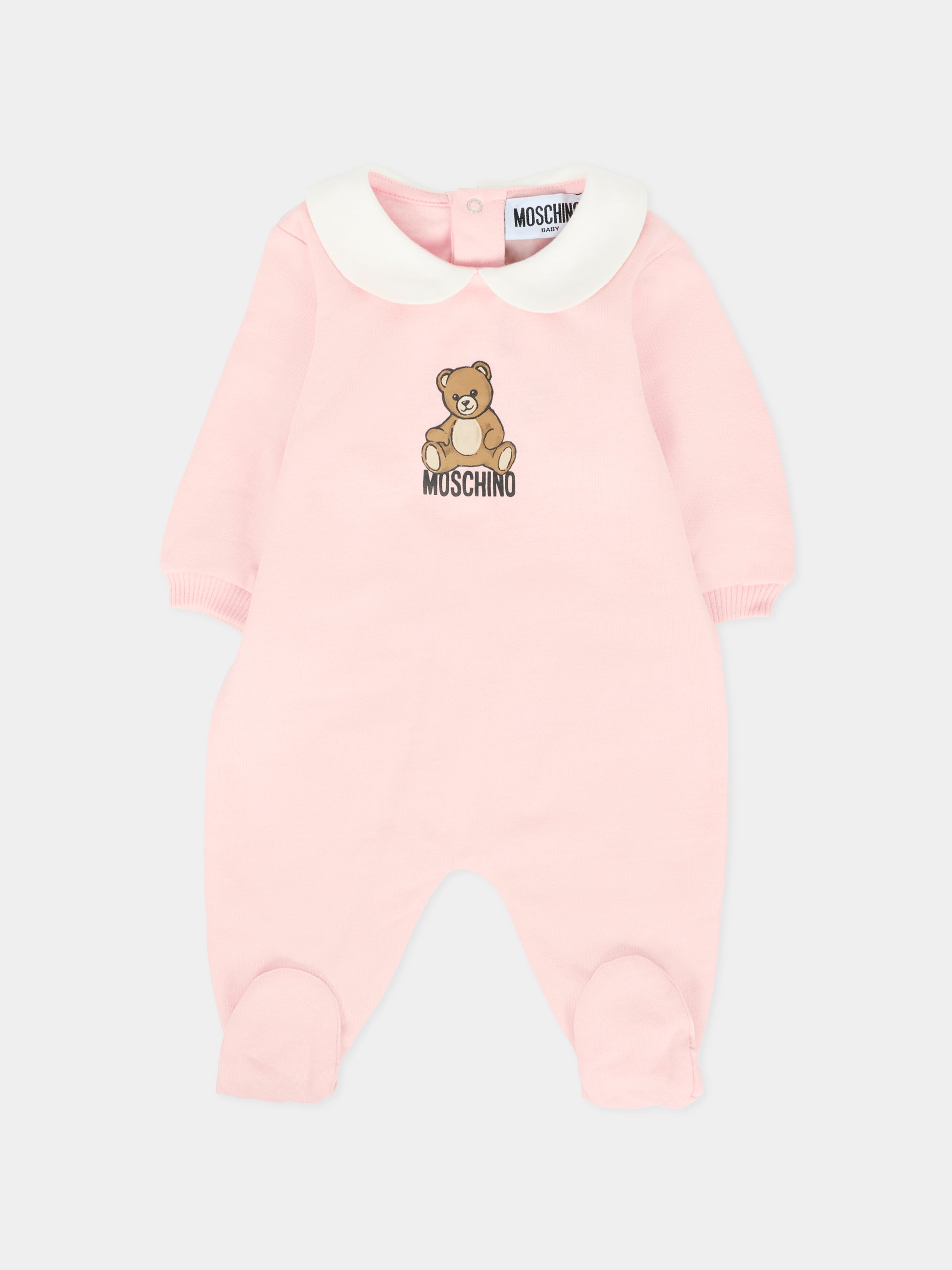 Set tutine rosa per neonata con Teddy Bear,Moschino Kids,MUY08B LCA40 50209