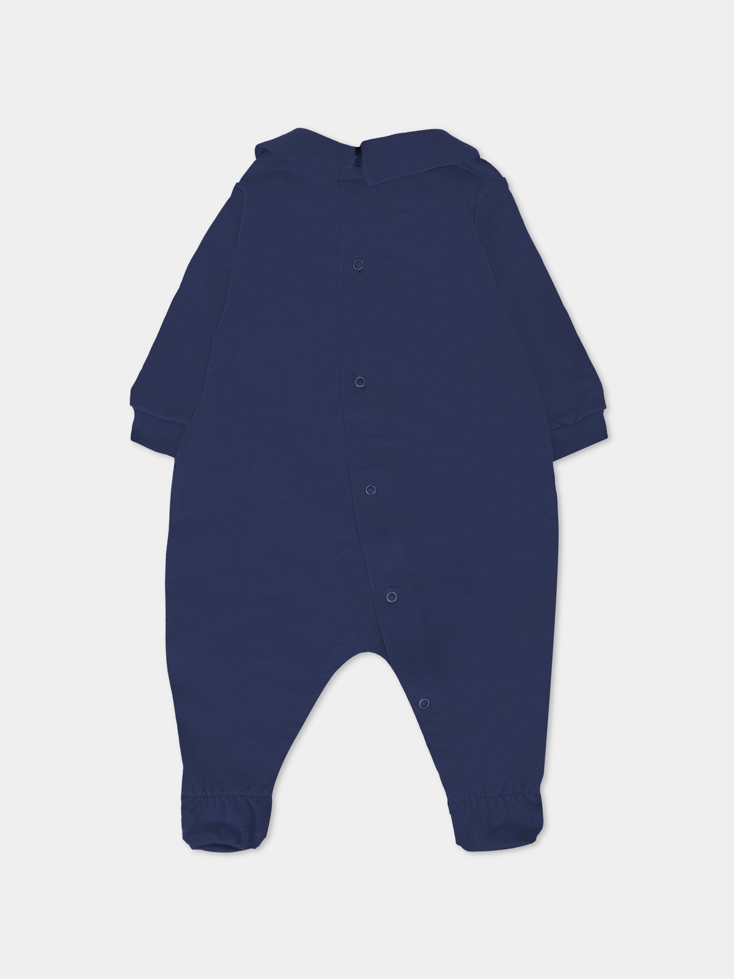 Tutina blu per neonato con Teddy Bear e logo,Moschino Kids,MUY08J LCA40 40016