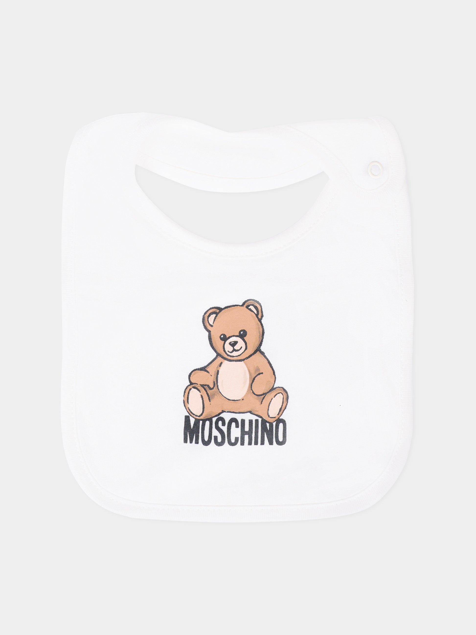 Set avorio per neonati con Teddy Bear e logo,Moschino Kids,MUY08L LCA40 10063