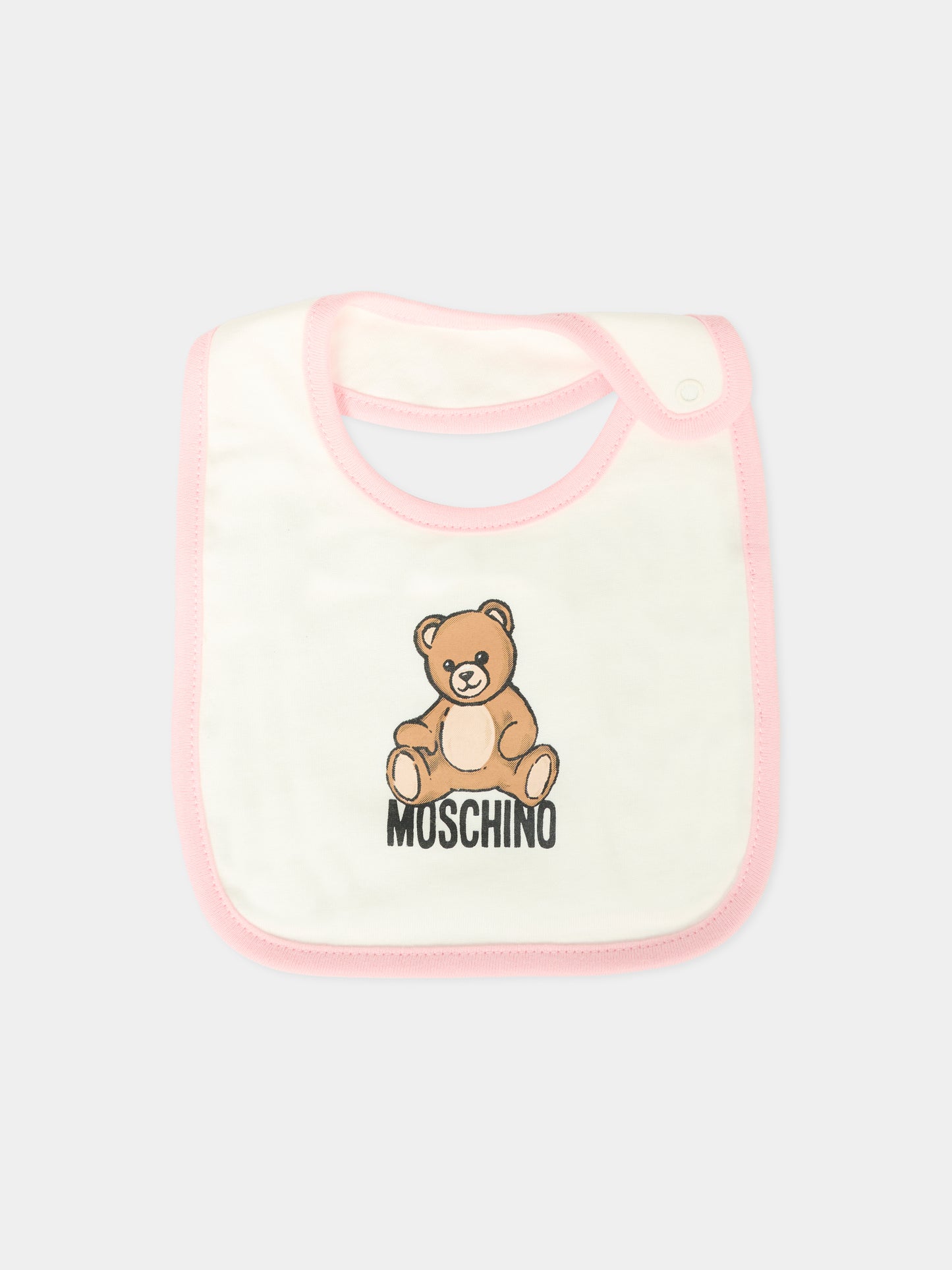Set rosa per neonata con Teddy Bear e logo,Moschino Kids,MUY08L LCA40 50209