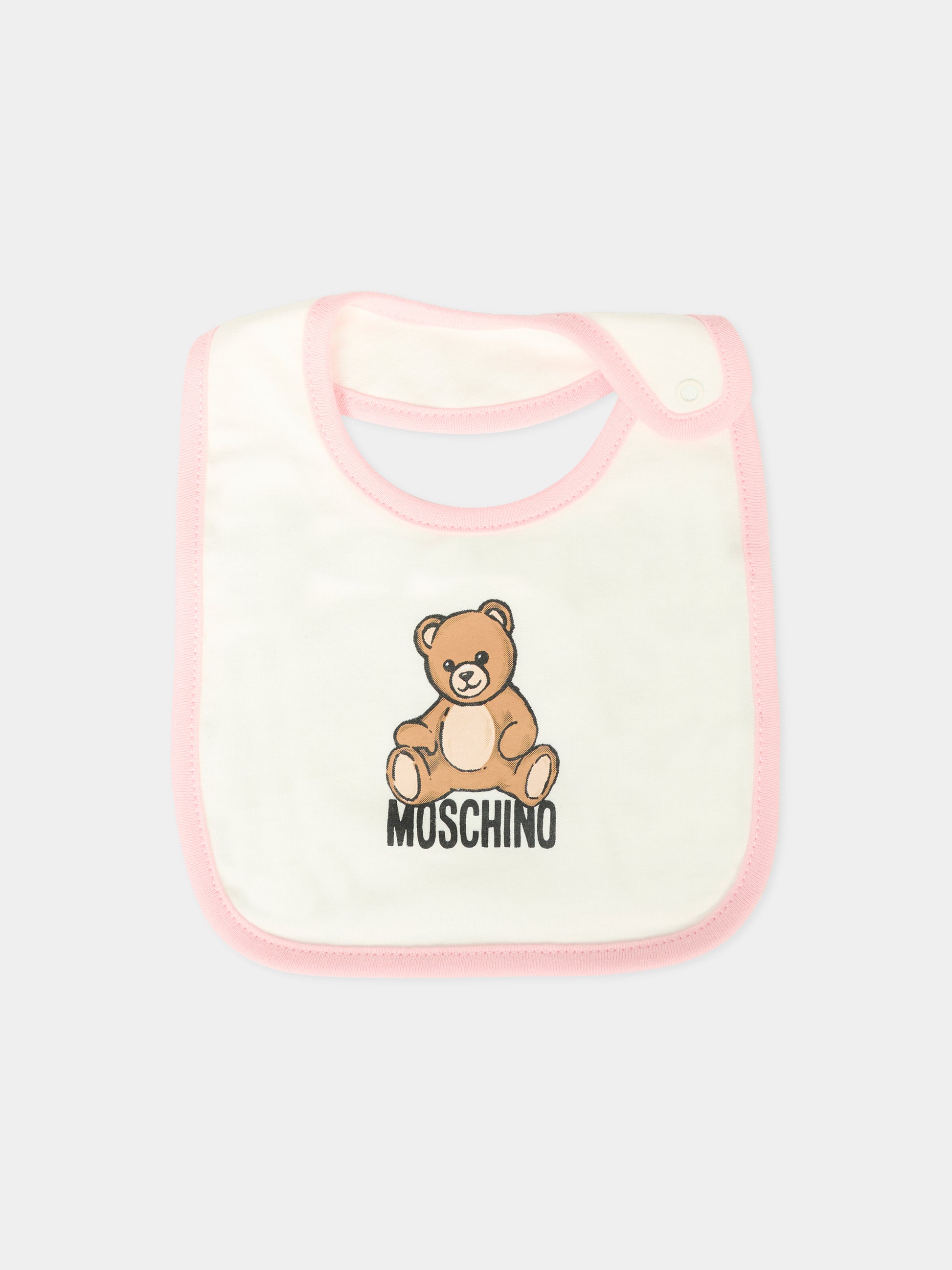 Set rosa per neonata con Teddy Bear e logo,Moschino Kids,MUY08L LCA40 50209