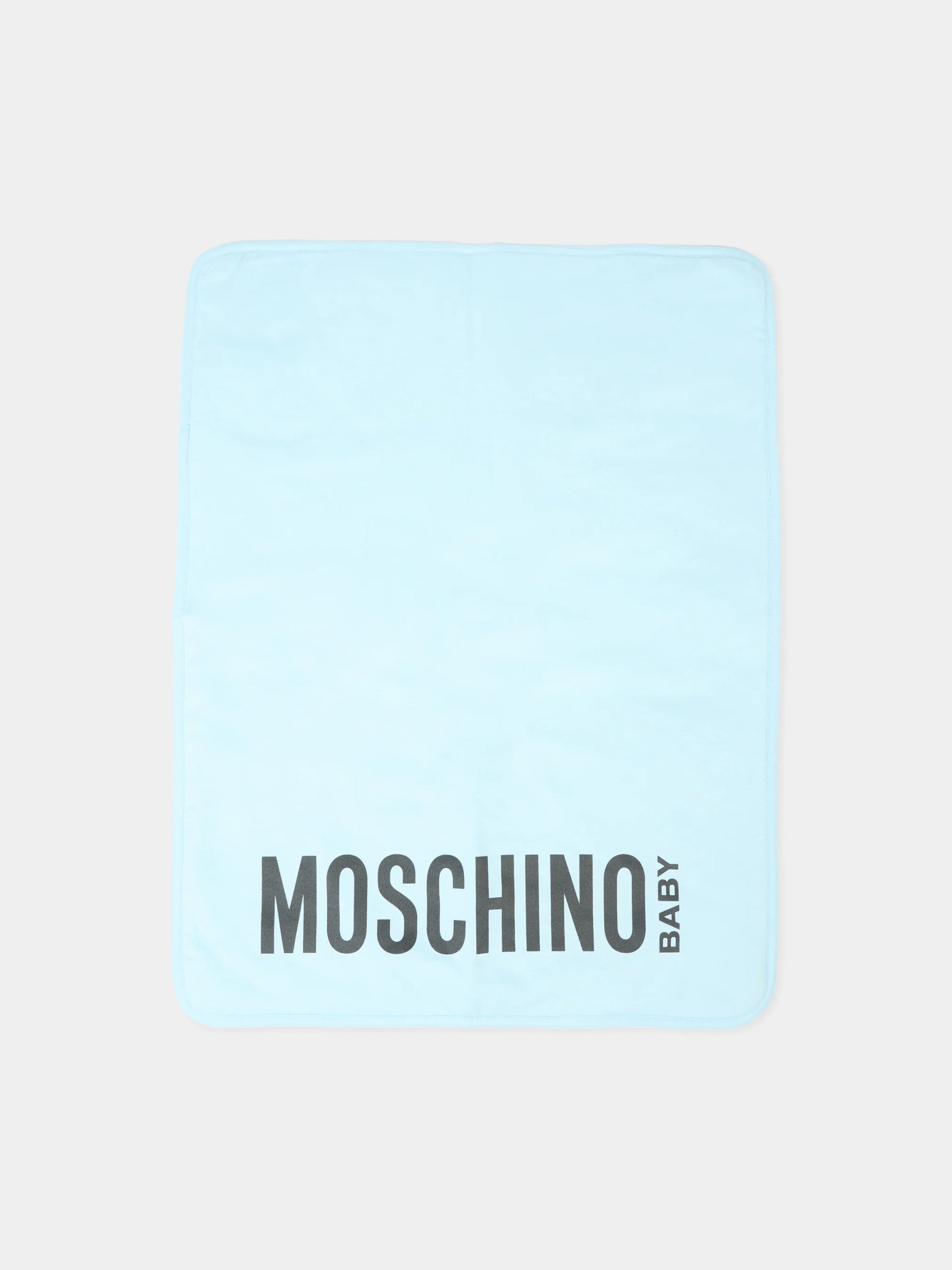 Borsa mamma celeste per neonato con Teddy Bear,Moschino Kids,MXX03D LCA40 40304