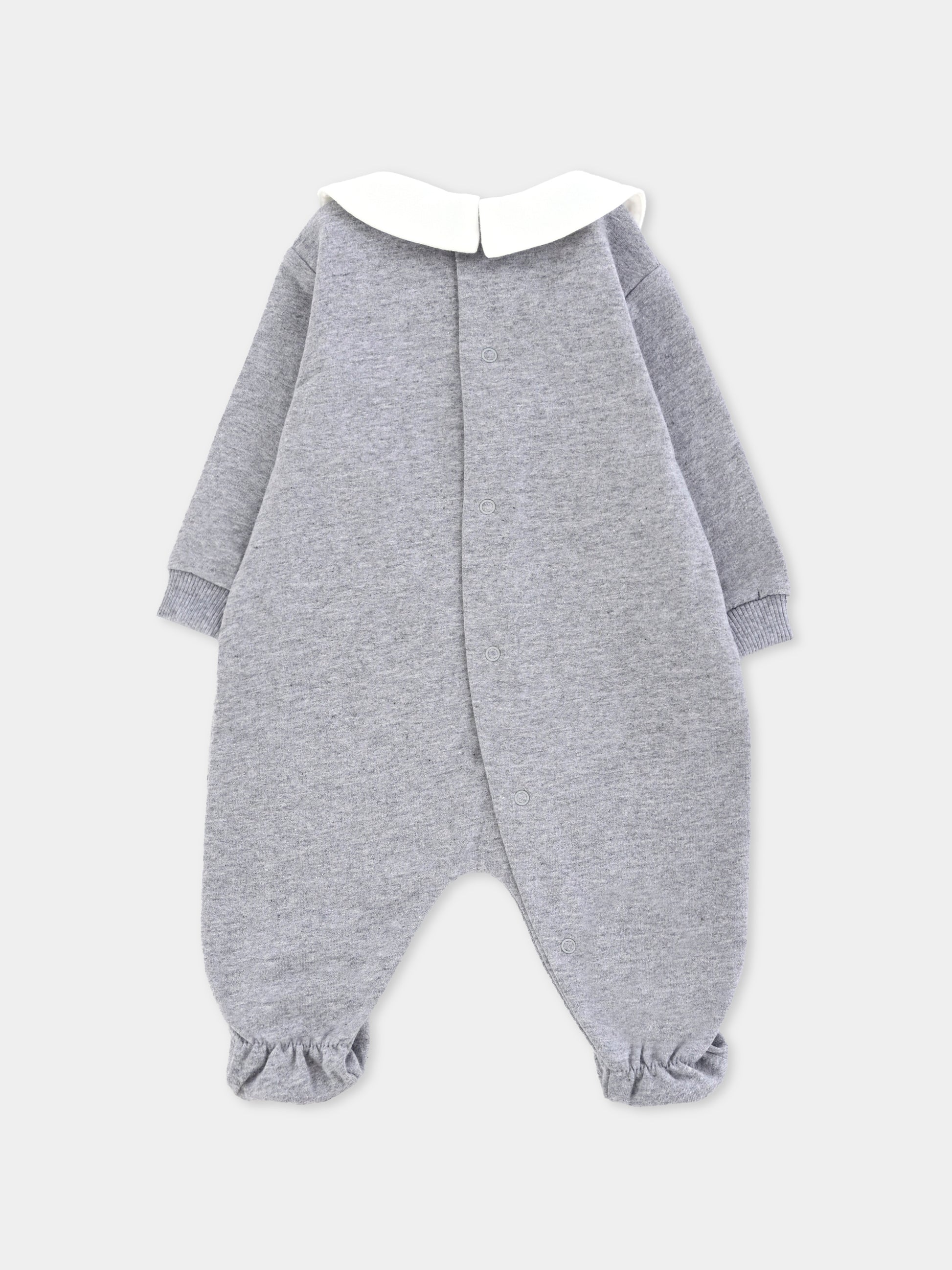 Tutina grigia per neonati con Teddy Bear,Moschino Kids,MXY037 LCA40 60901