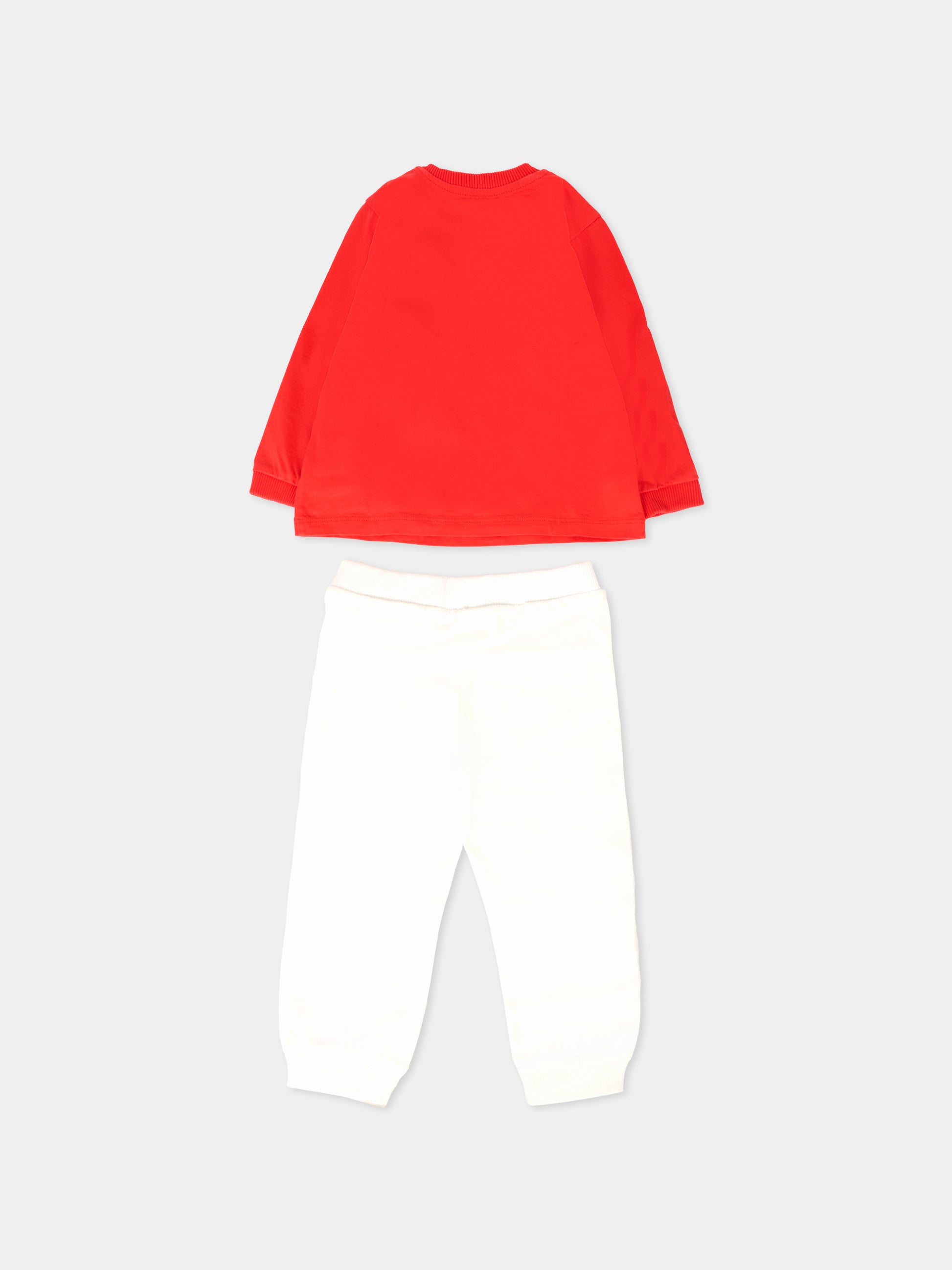 Completo multicolor per neonati con Teddy Bear e pupazzi di neve,Moschino Kids,MYK02F LAA01 84243