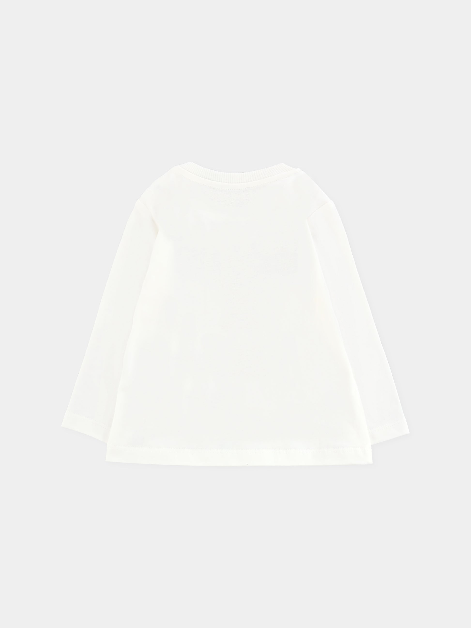 T-shirt avorio per neonati con logo e Teddy Bear,Moschino Kids,MZO00R LAA10 10063