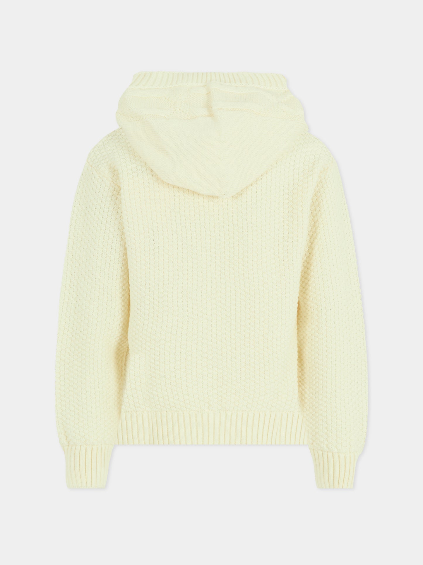 Pull ivoire pour garçon avec patch
