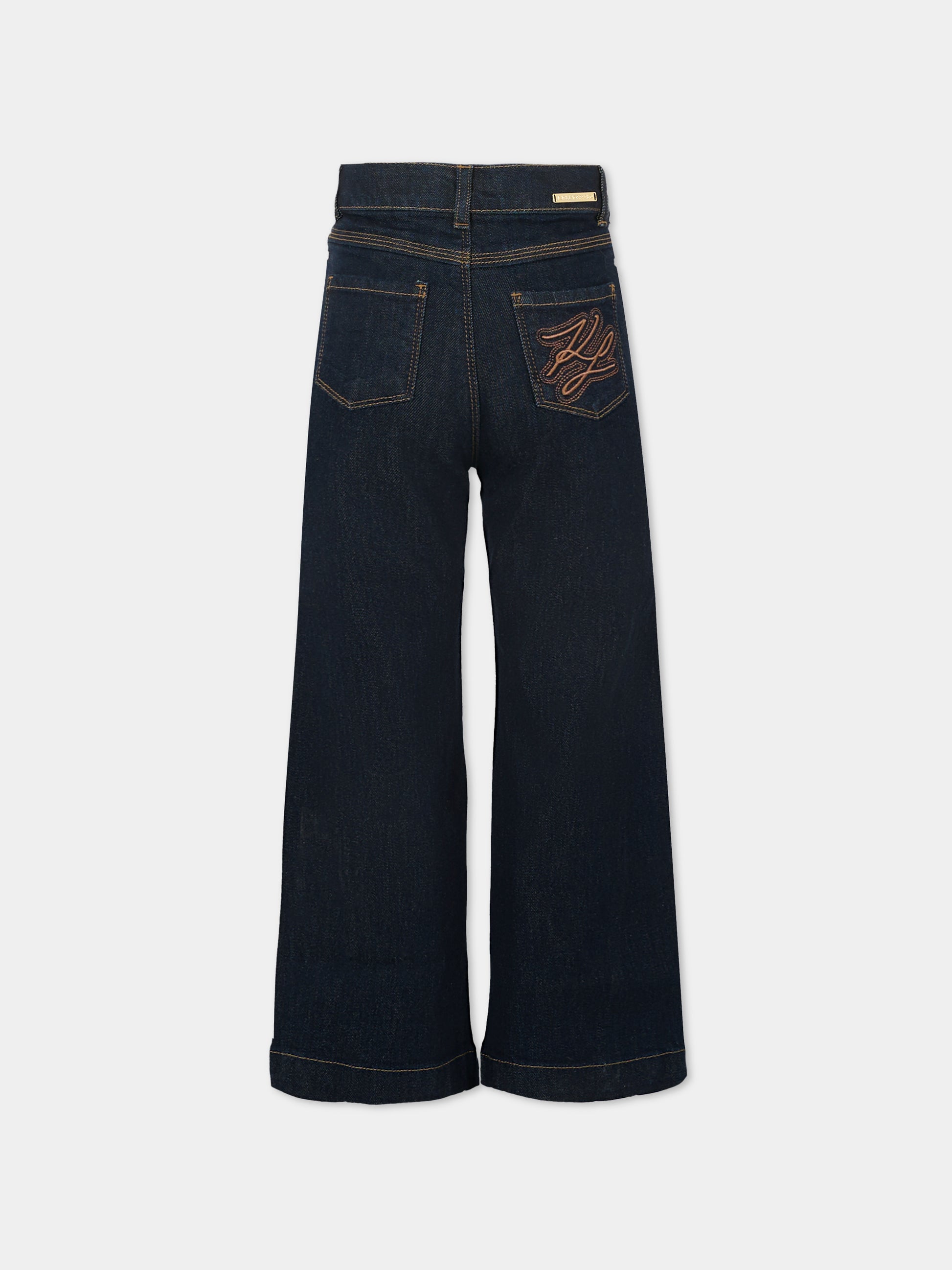 Jeans denim per bambina con logo,Karl Lagerfeld Kids,Z30935 Z10