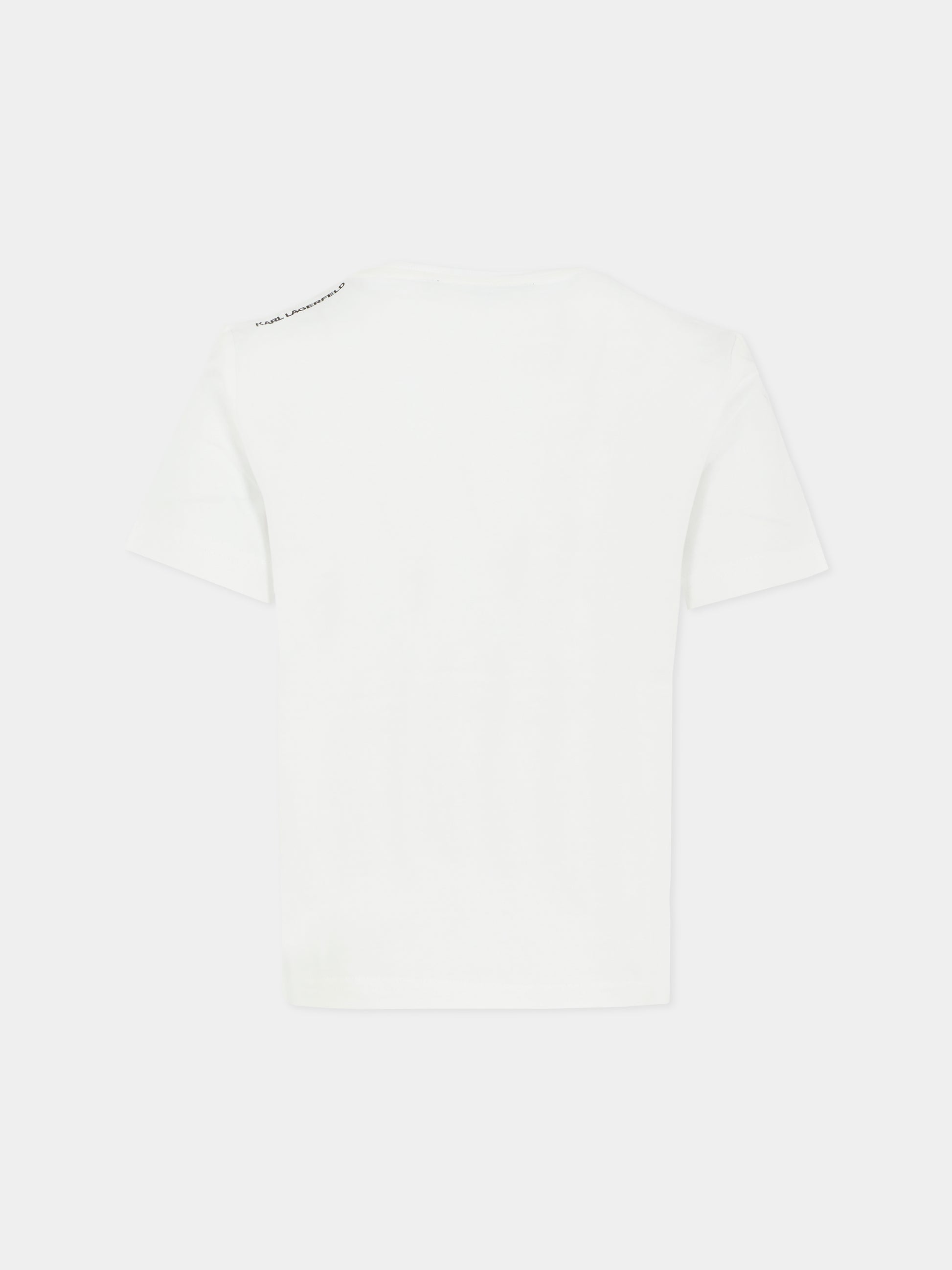 T-shirt bianca per bambini con karl Lagerfeld,Karl Lagerfeld Kids,Z30957 10P